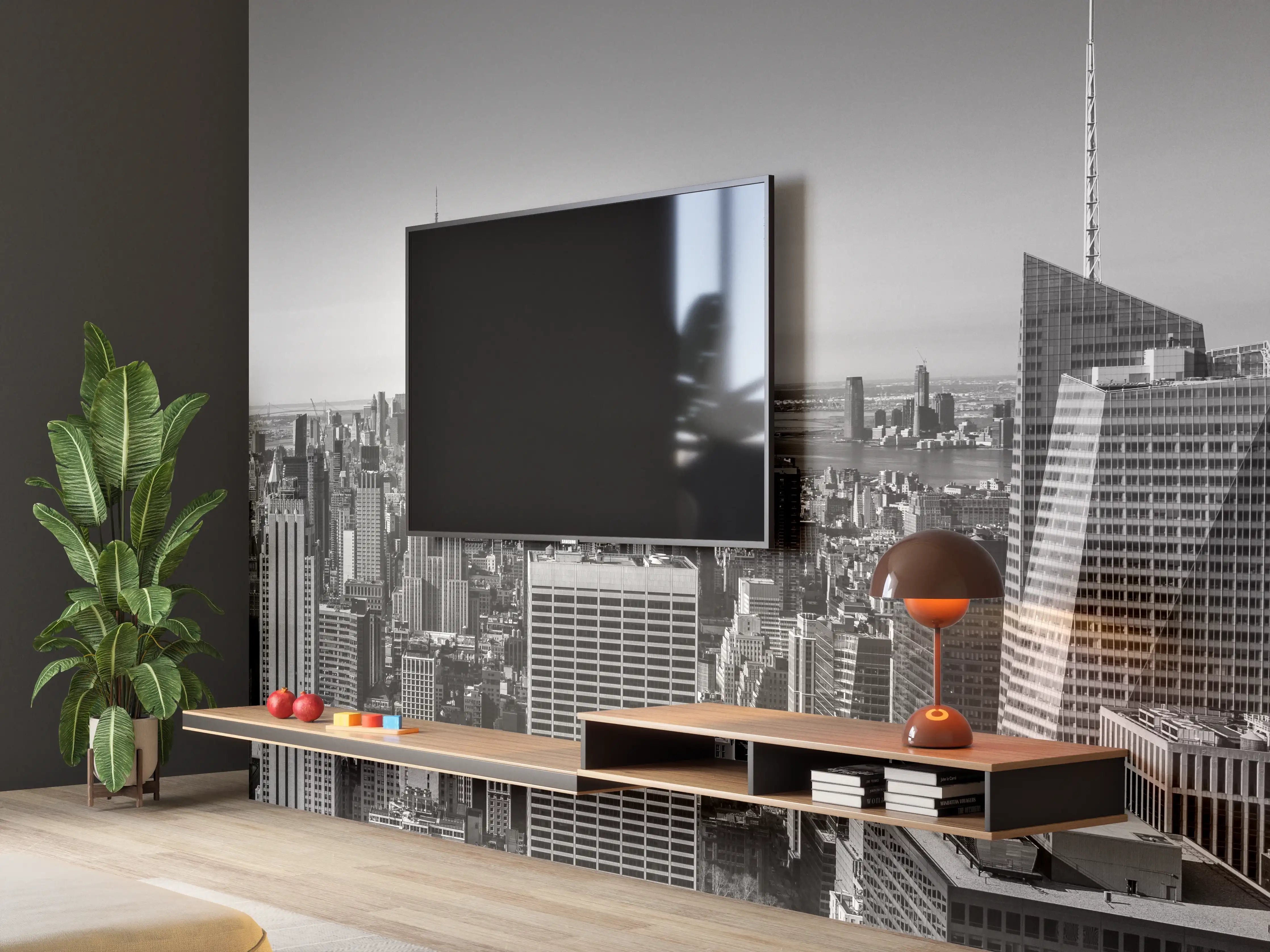 Wandverkleidung Wohnzimmer - Stadtaufnahme New York City