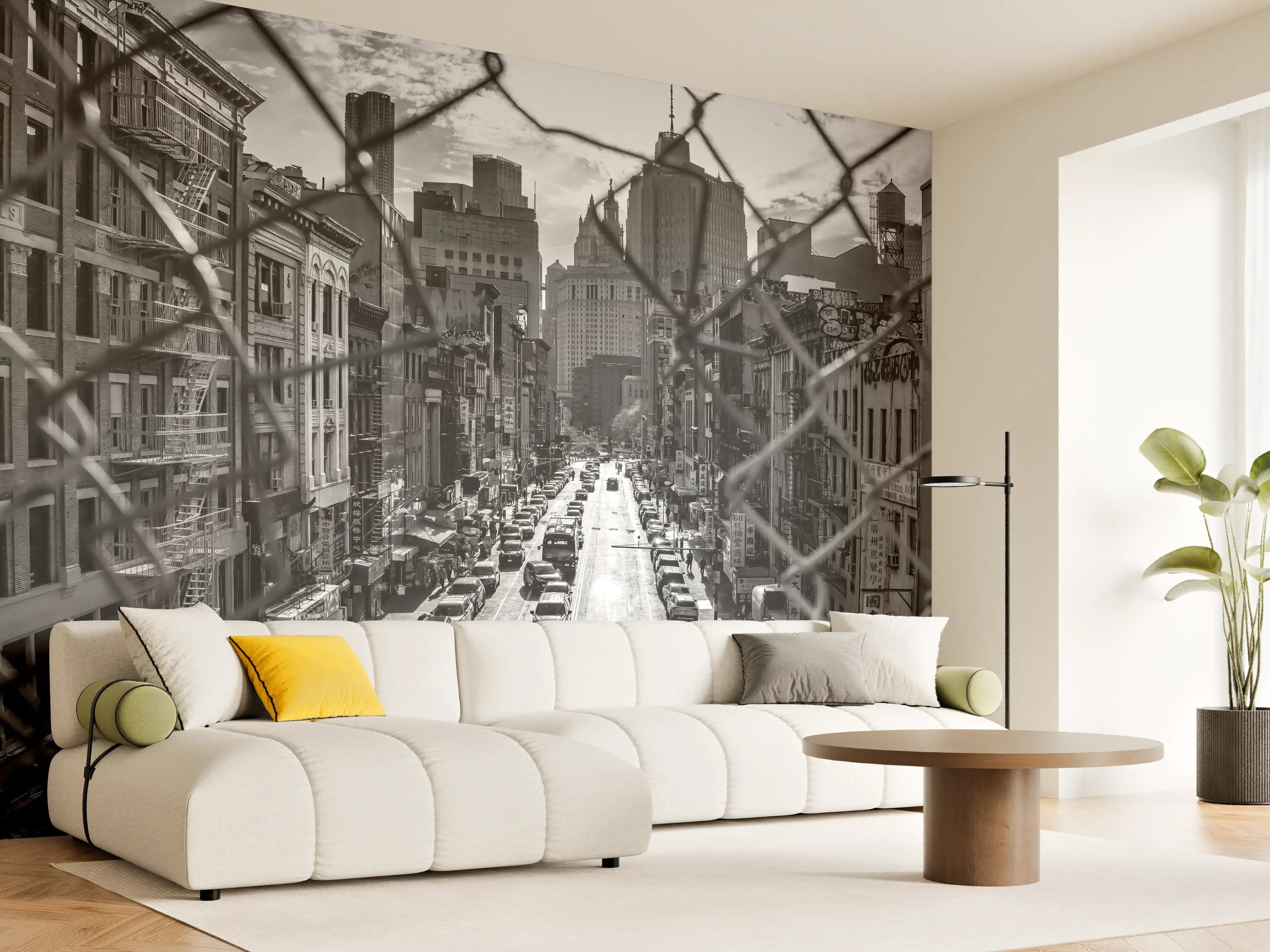Wandverkleidung Wohnzimmer - Stadtbild - China Town, New York