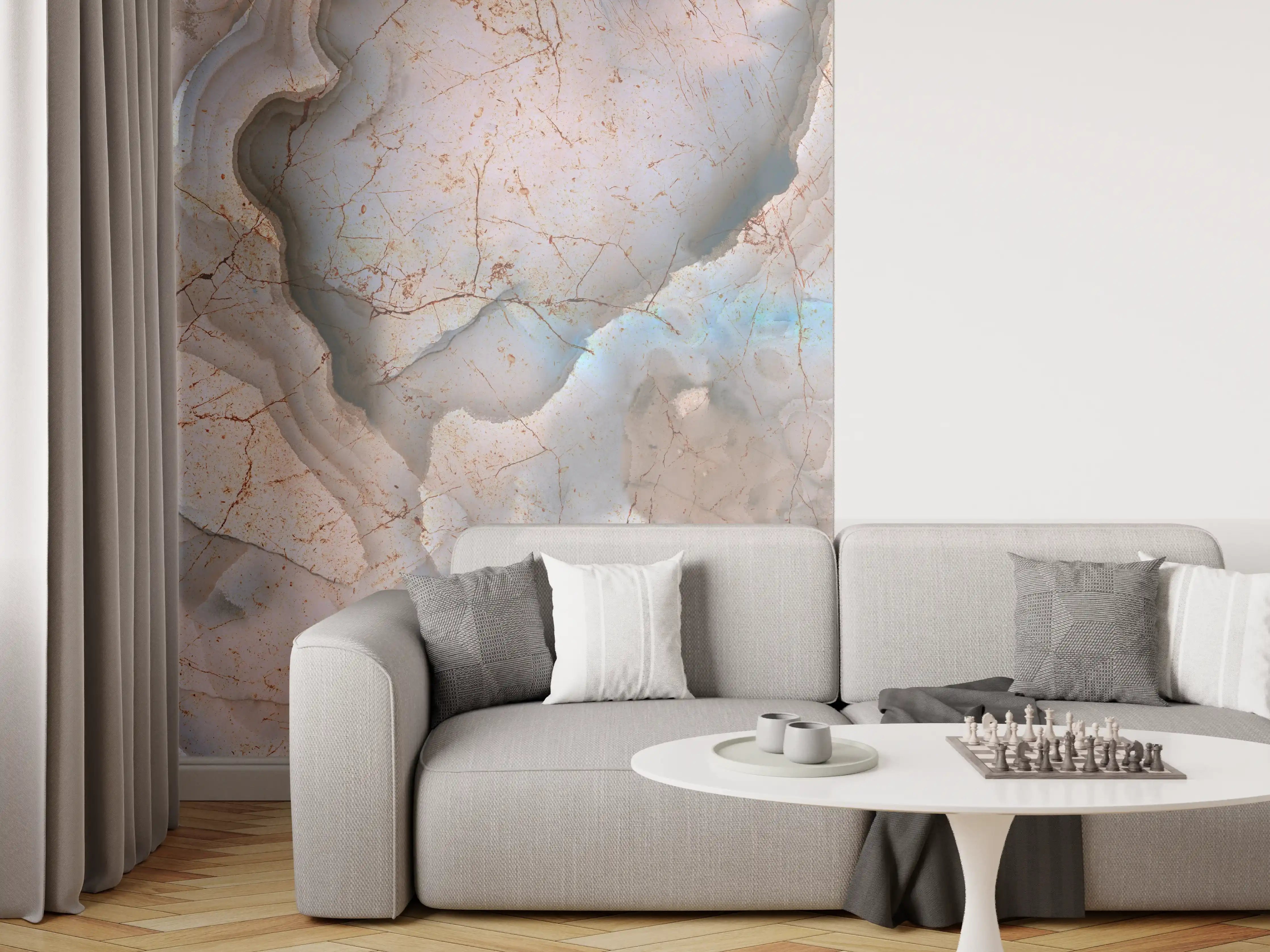 Wandverkleidung Wohnzimmer - Stilvolle Marmor Mischung
