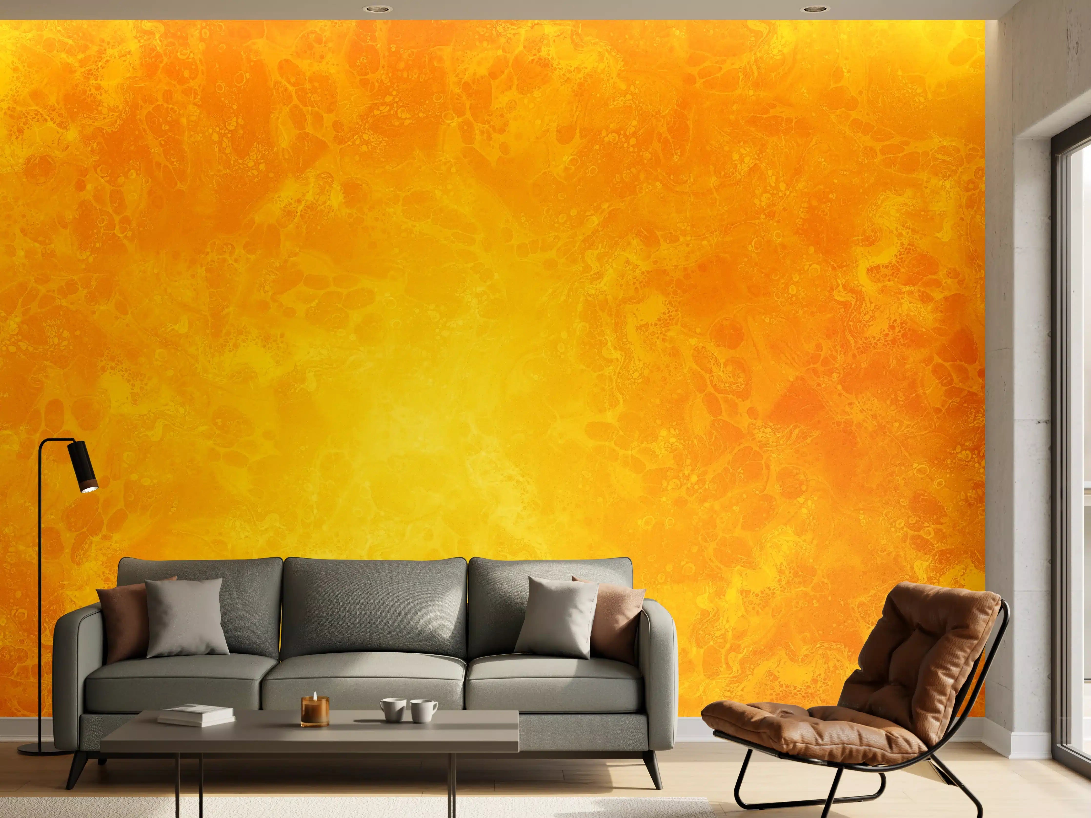 Wandverkleidung Wohnzimmer - Strahlendes Orange: Lebendige Farbpalette