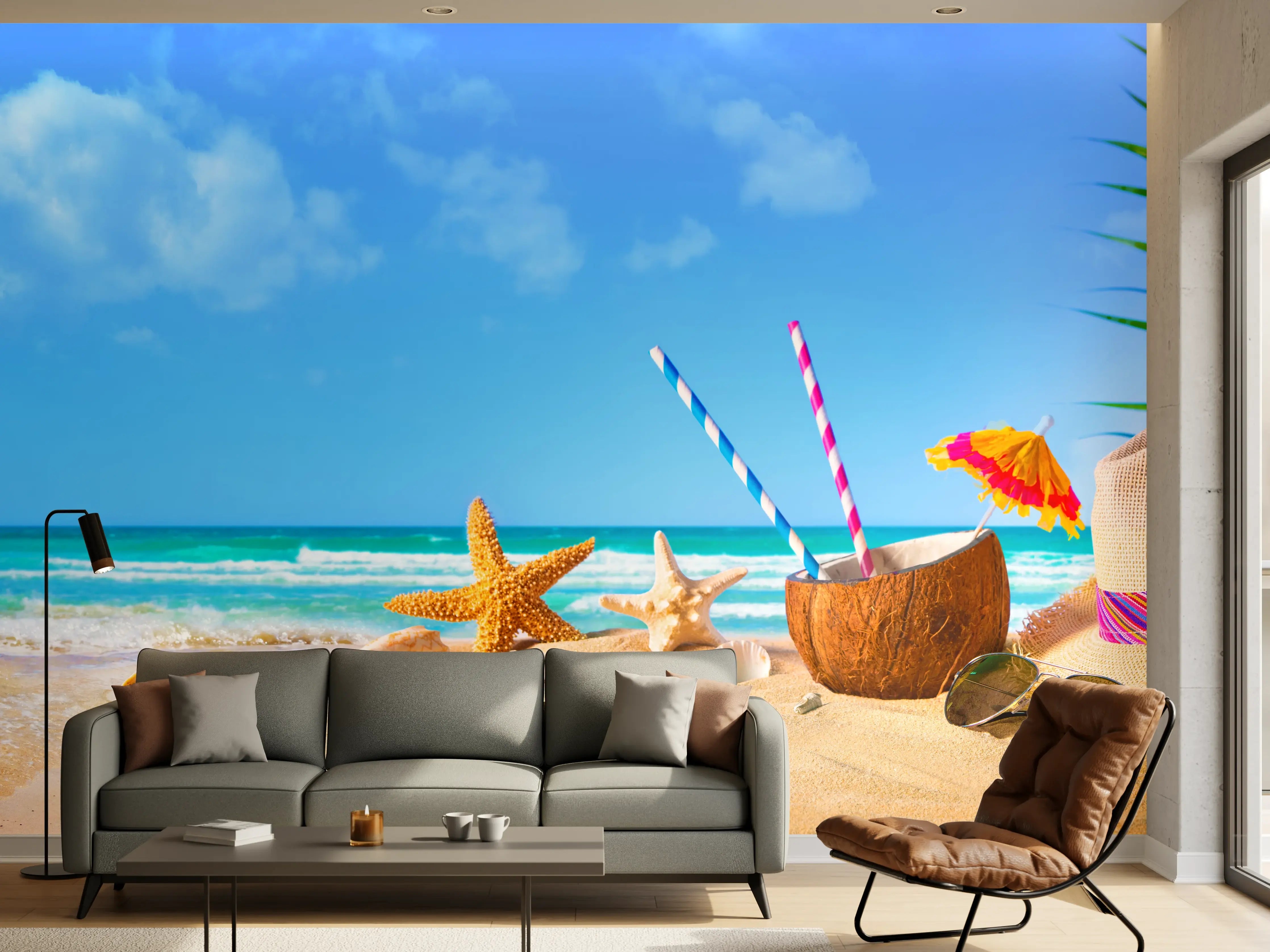 Wandverkleidung Wohnzimmer - Strandaccesoires