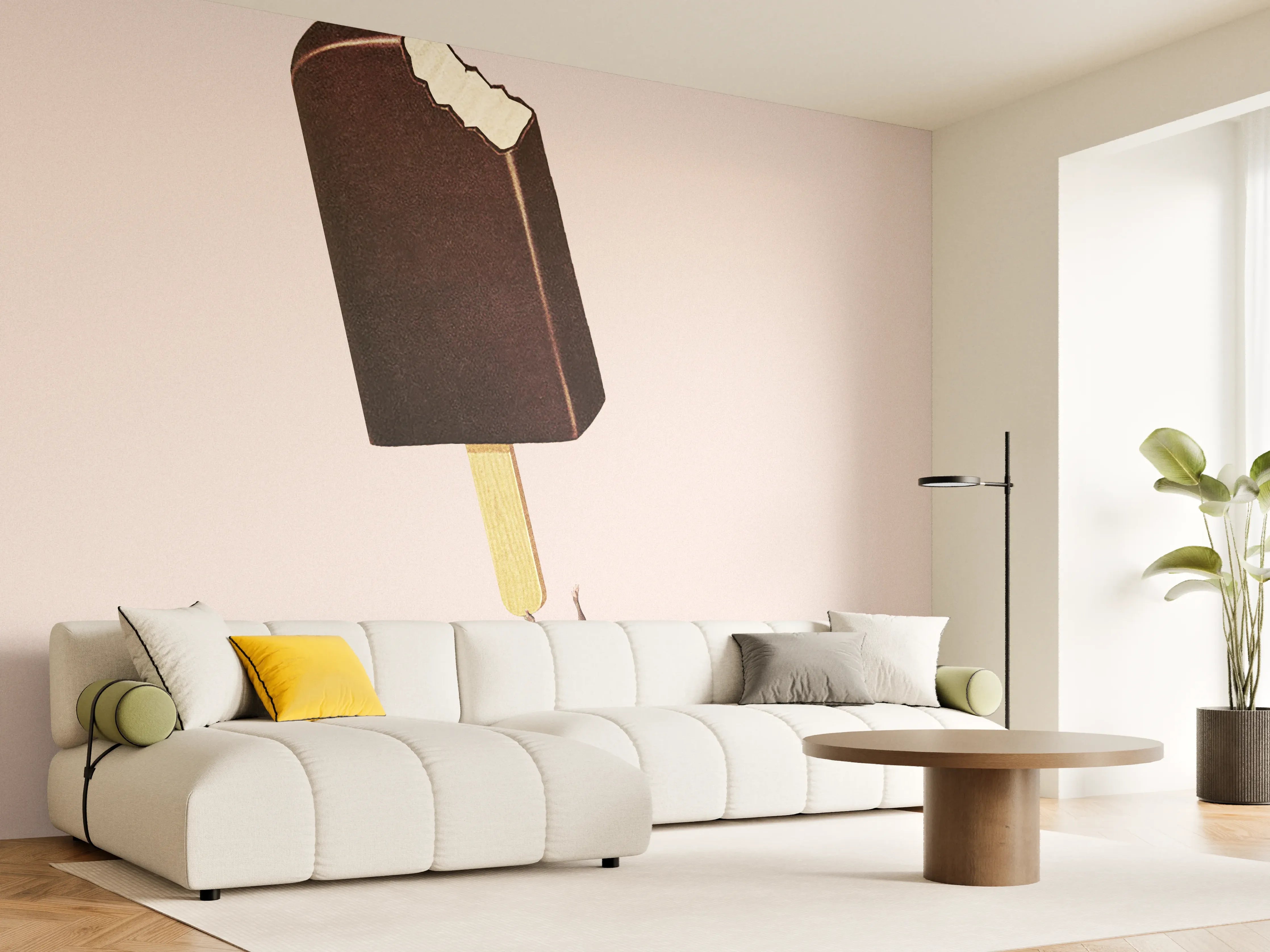 Wandverkleidung Wohnzimmer - Süßer Eis am Stiel mit Kindern