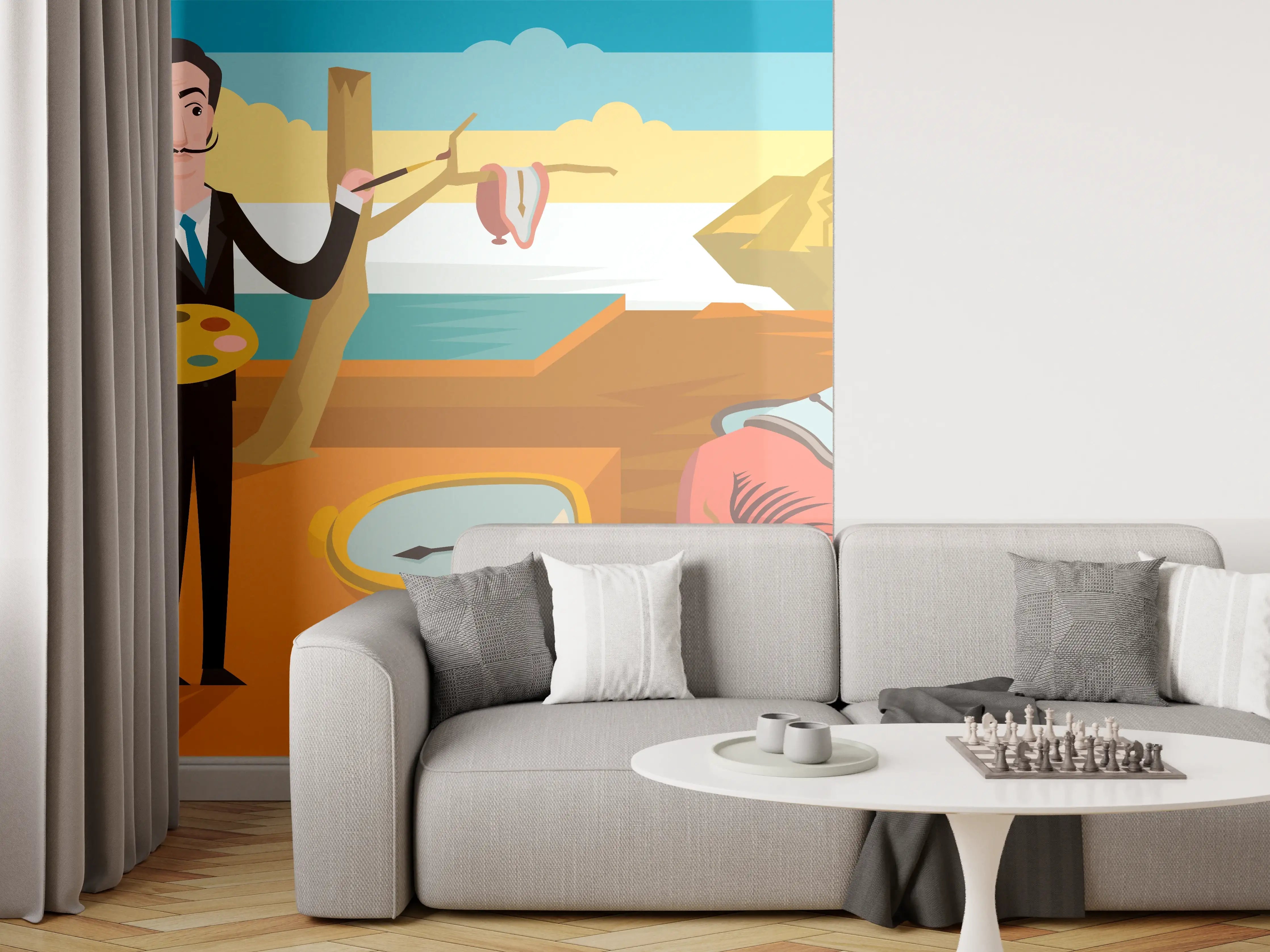 Wandverkleidung Wohnzimmer - Surrealismus Meeresblick Malerei
