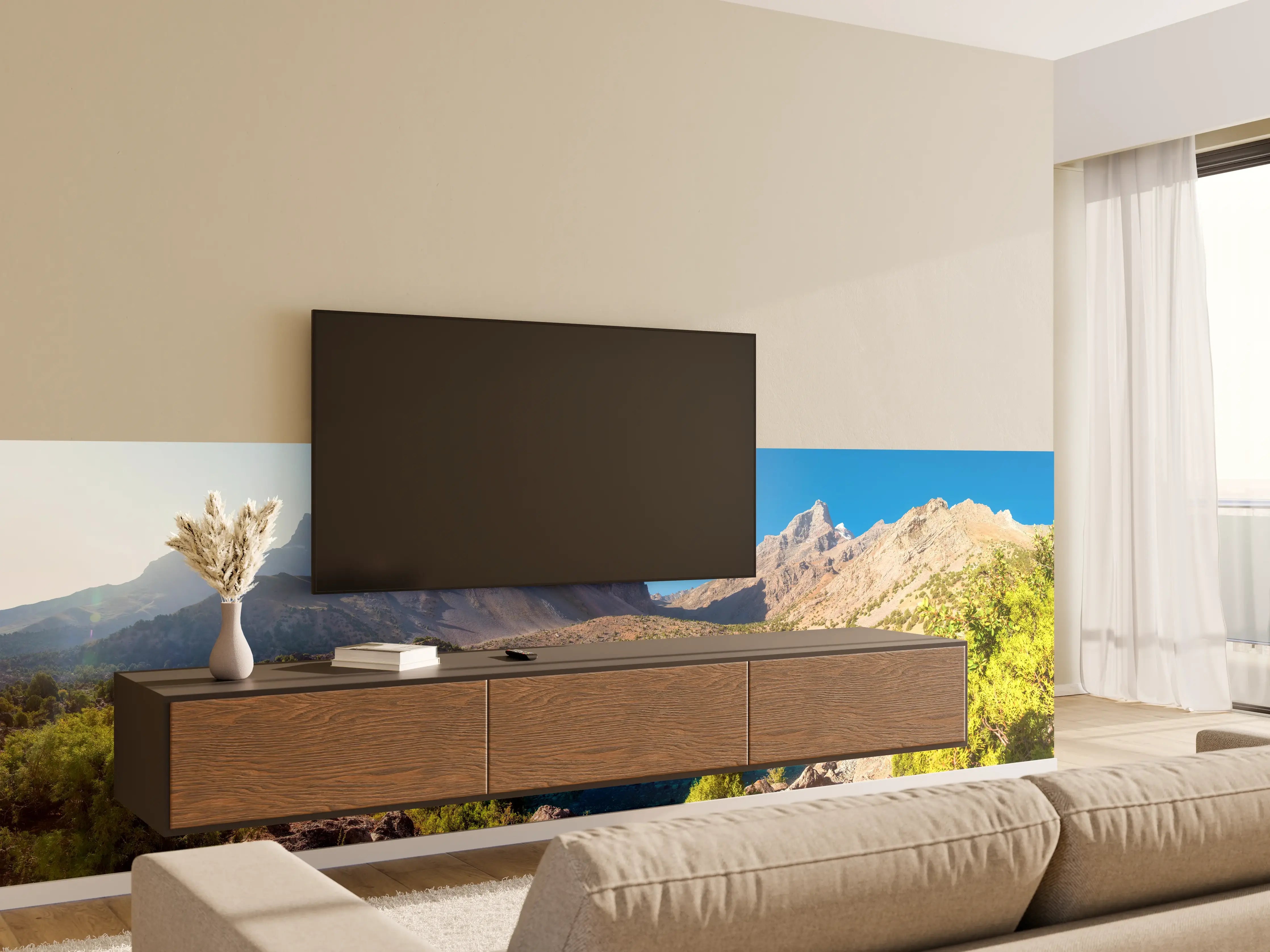 Wandverkleidung Wohnzimmer - Tadschikistan See