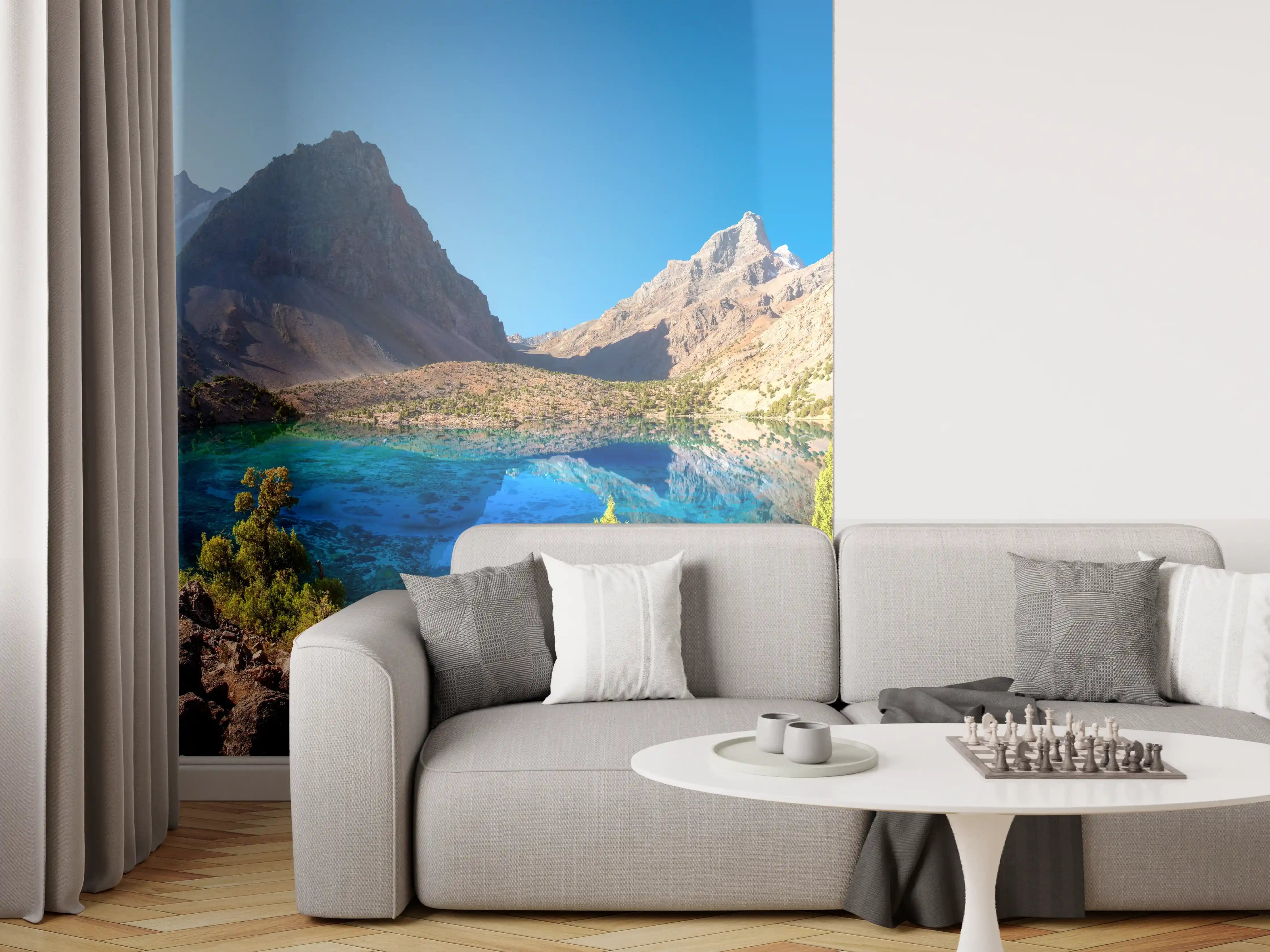 Wandverkleidung Wohnzimmer - Tadschikistan See