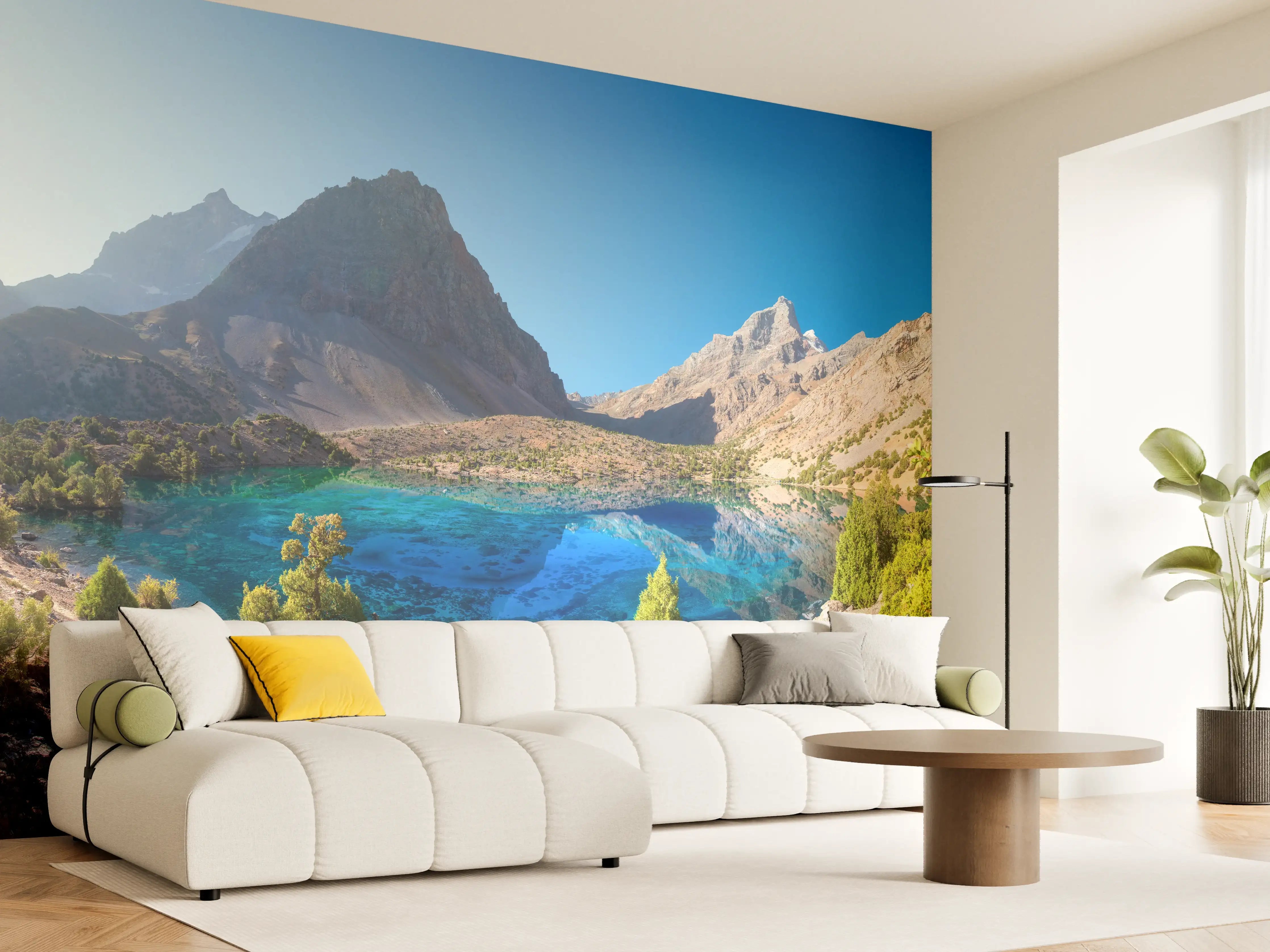 Wandverkleidung Wohnzimmer - Tadschikistan See