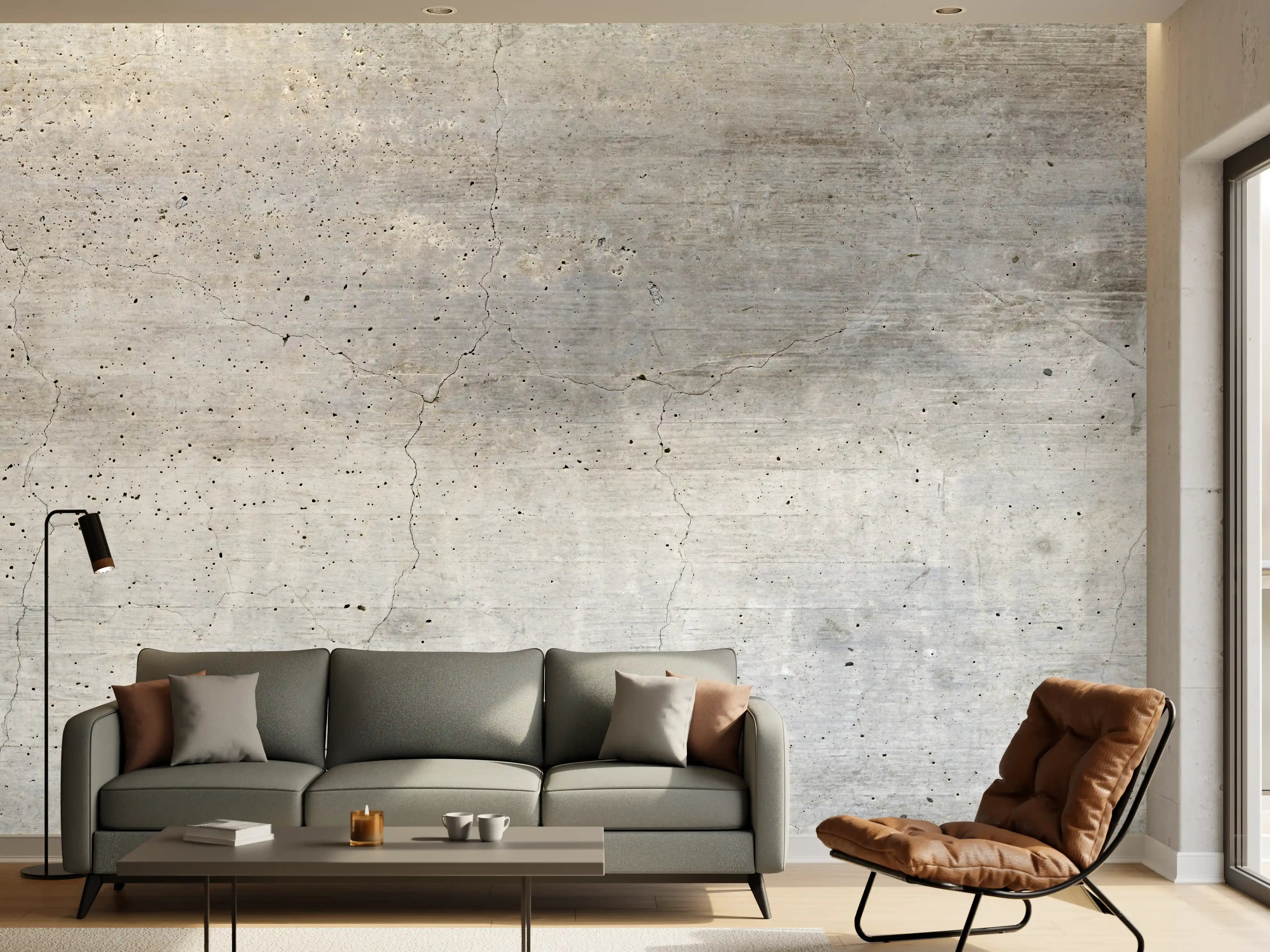 Wandverkleidung Wohnzimmer - Textur einer alten grauen Betonwand