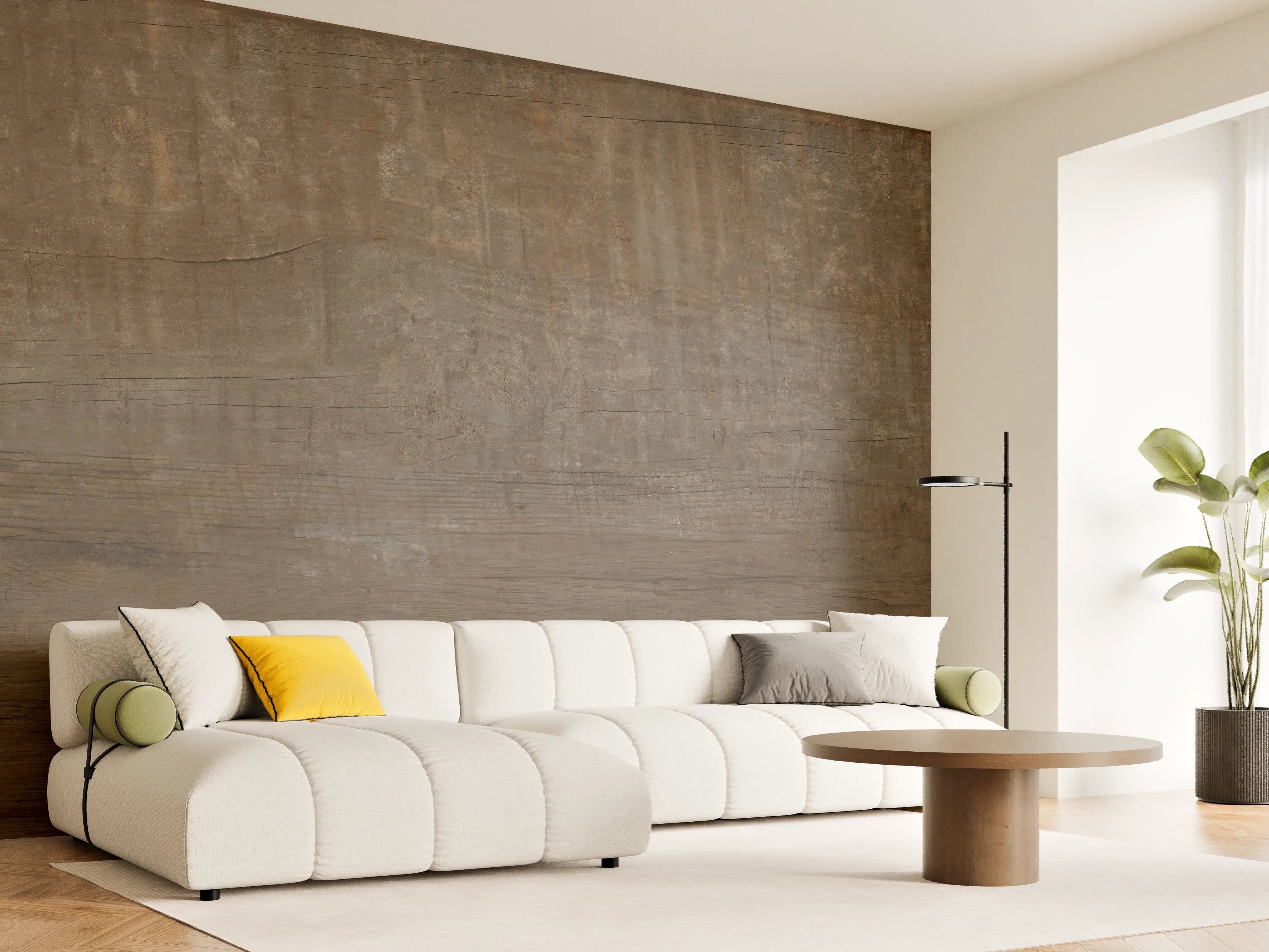 Wandverkleidung Wohnzimmer - Textur mit natürlicher Holzstruktur