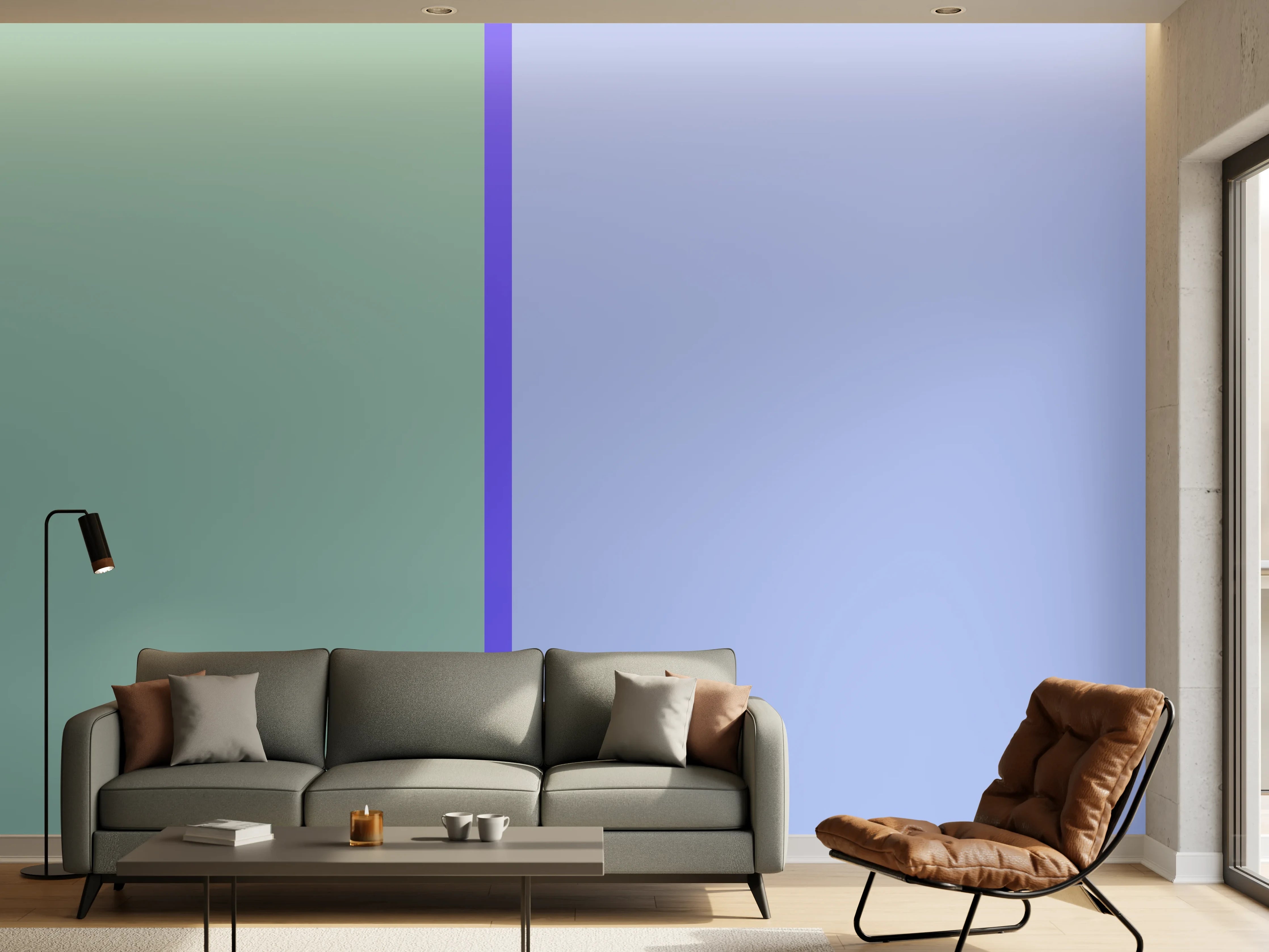 Wandverkleidung Wohnzimmer - The Blues - Easy Vertical - Lavender
