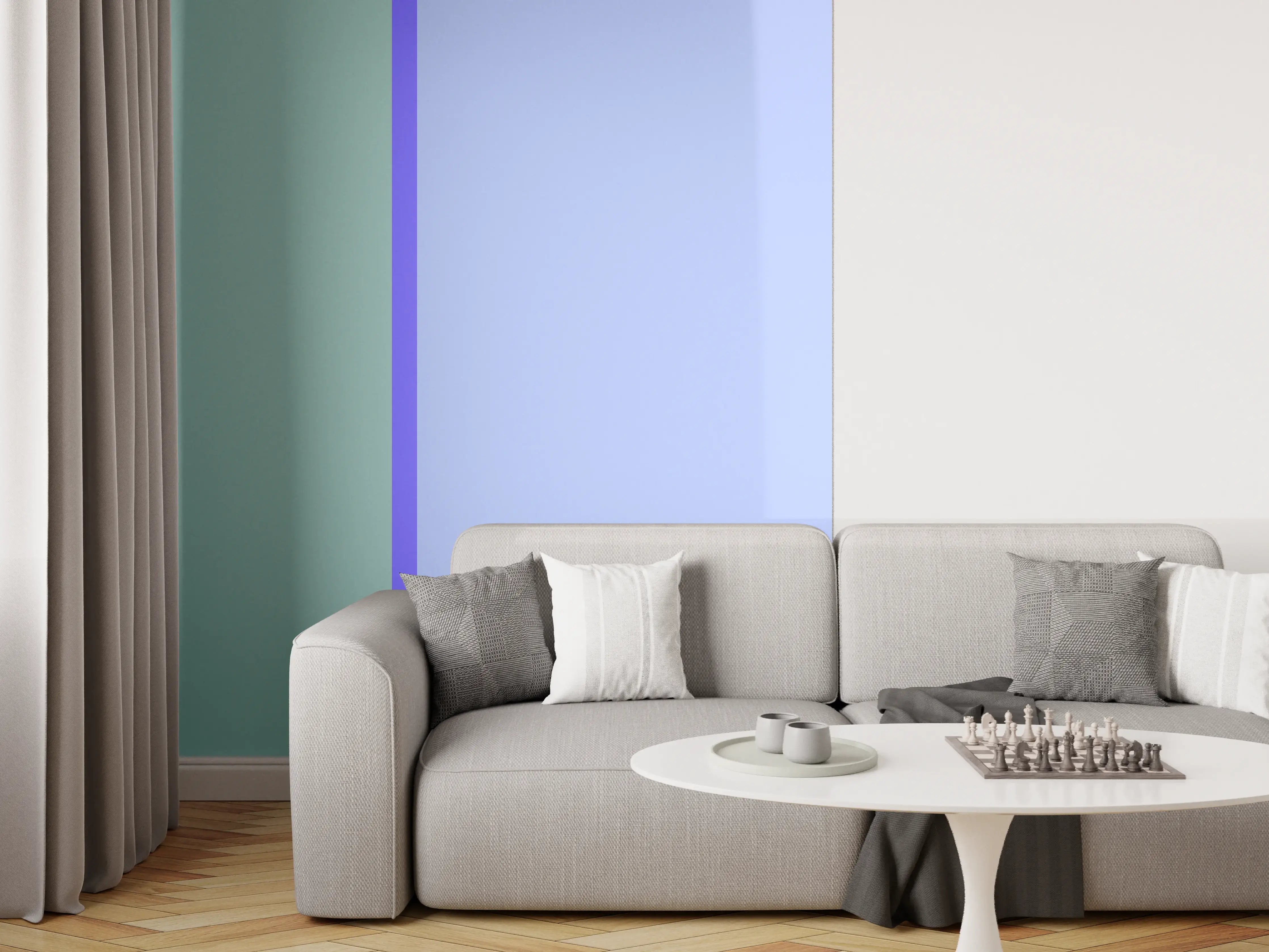 Wandverkleidung Wohnzimmer - The Blues - Easy Vertical - Lavender