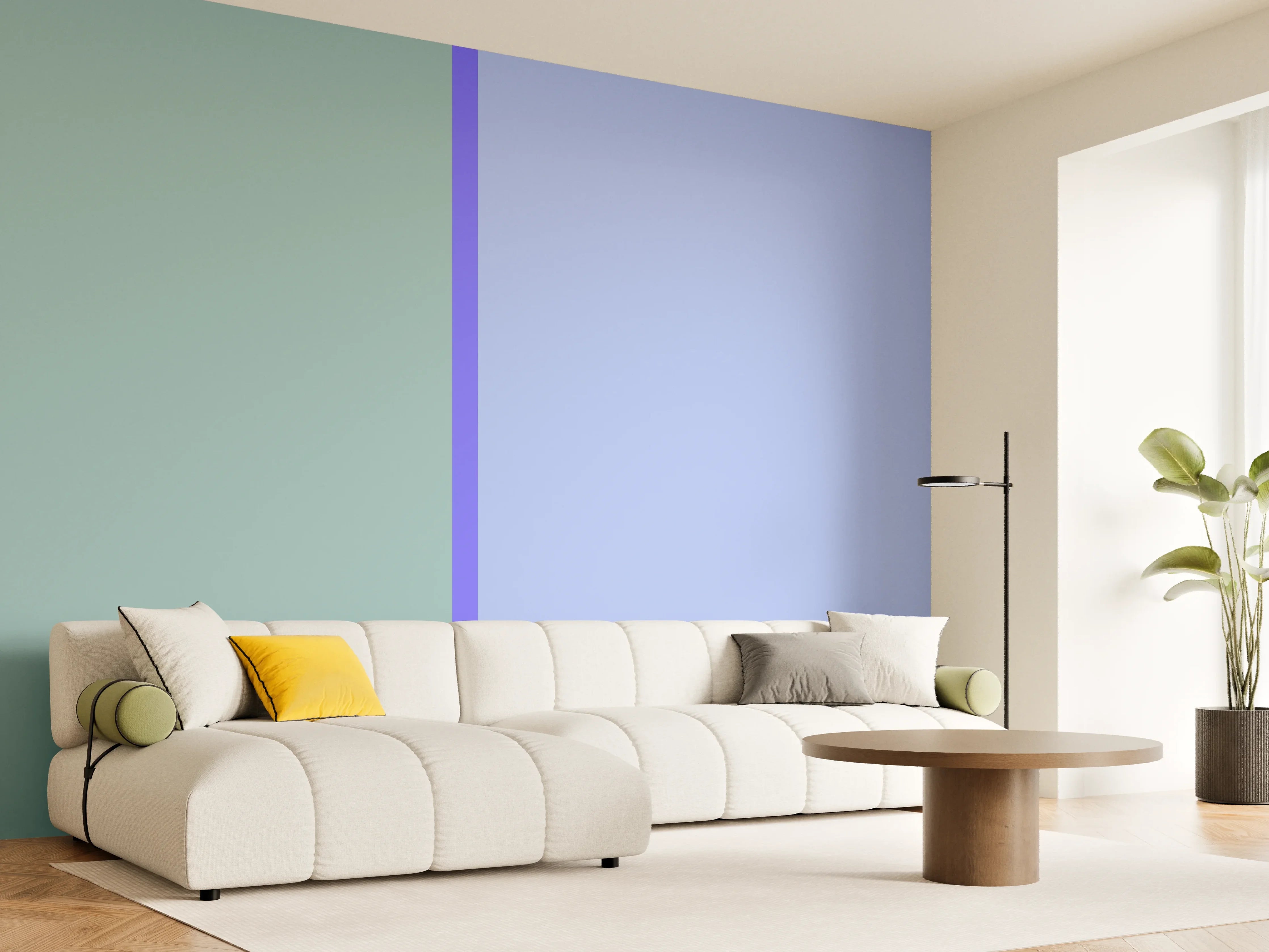 Wandverkleidung Wohnzimmer - The Blues - Easy Vertical - Lavender