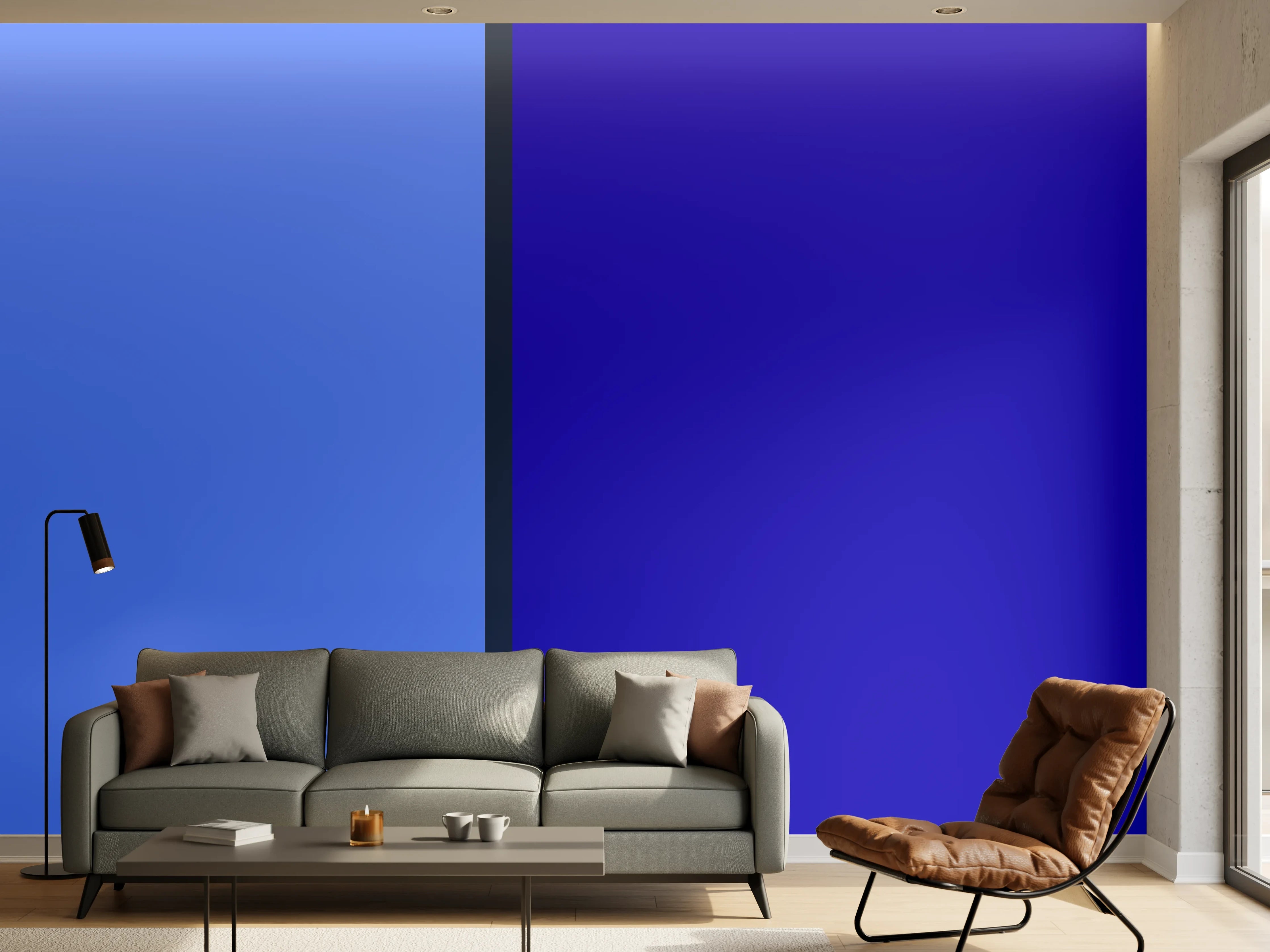 Wandverkleidung Wohnzimmer - The Blues - Easy Vertical - Waterfall
