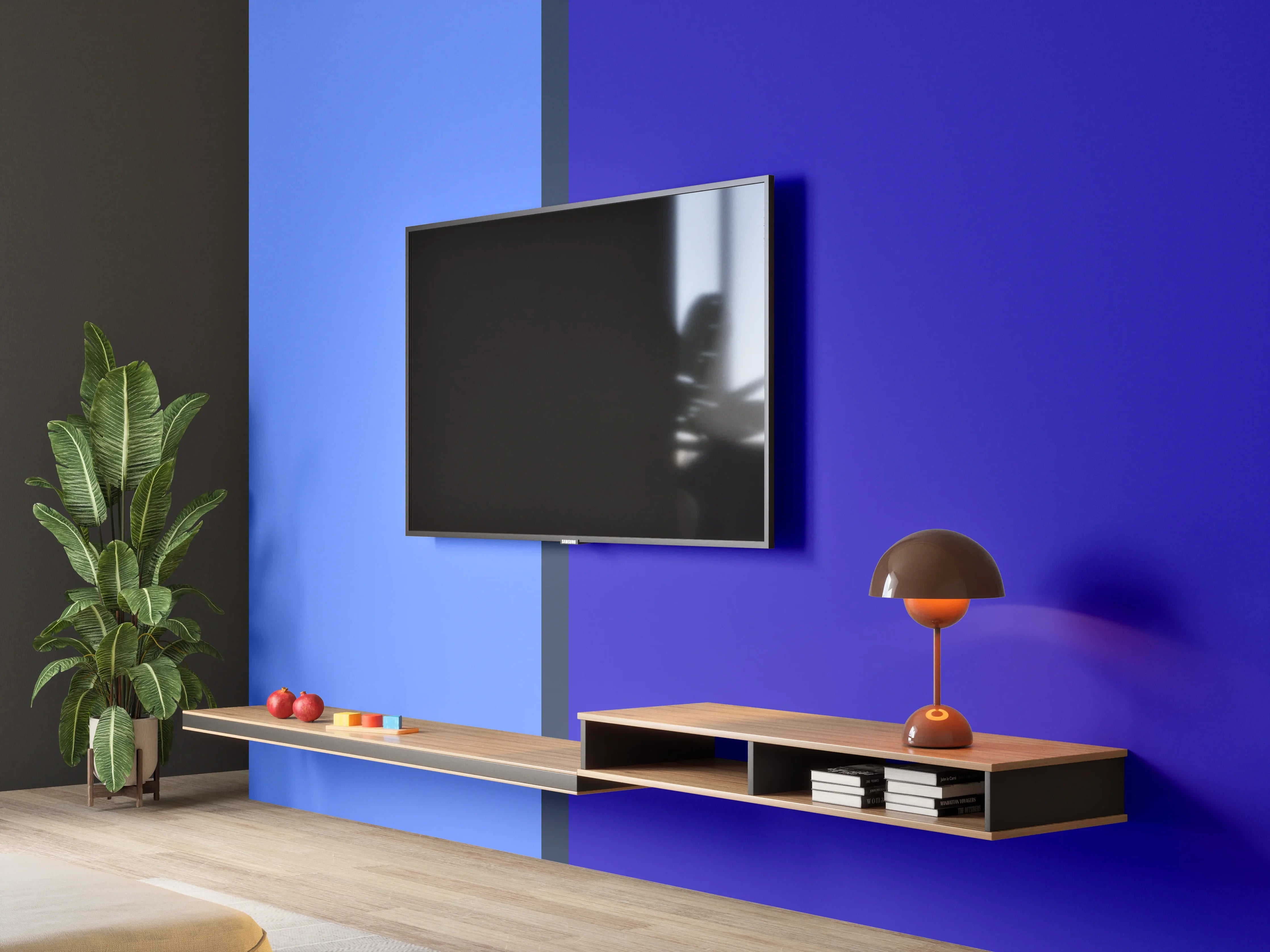 Wandverkleidung Wohnzimmer - The Blues - Easy Vertical - Waterfall