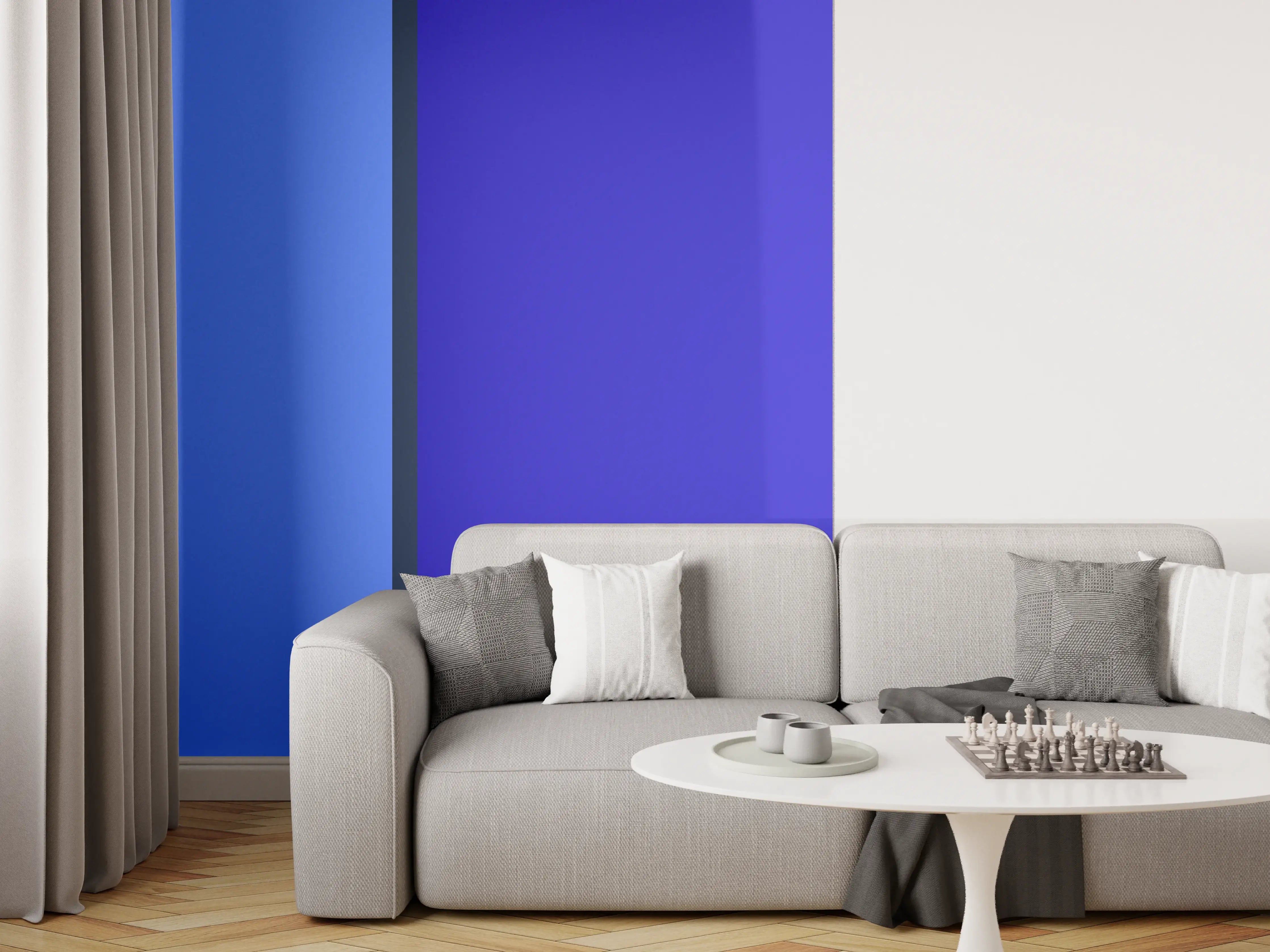 Wandverkleidung Wohnzimmer - The Blues - Easy Vertical - Waterfall