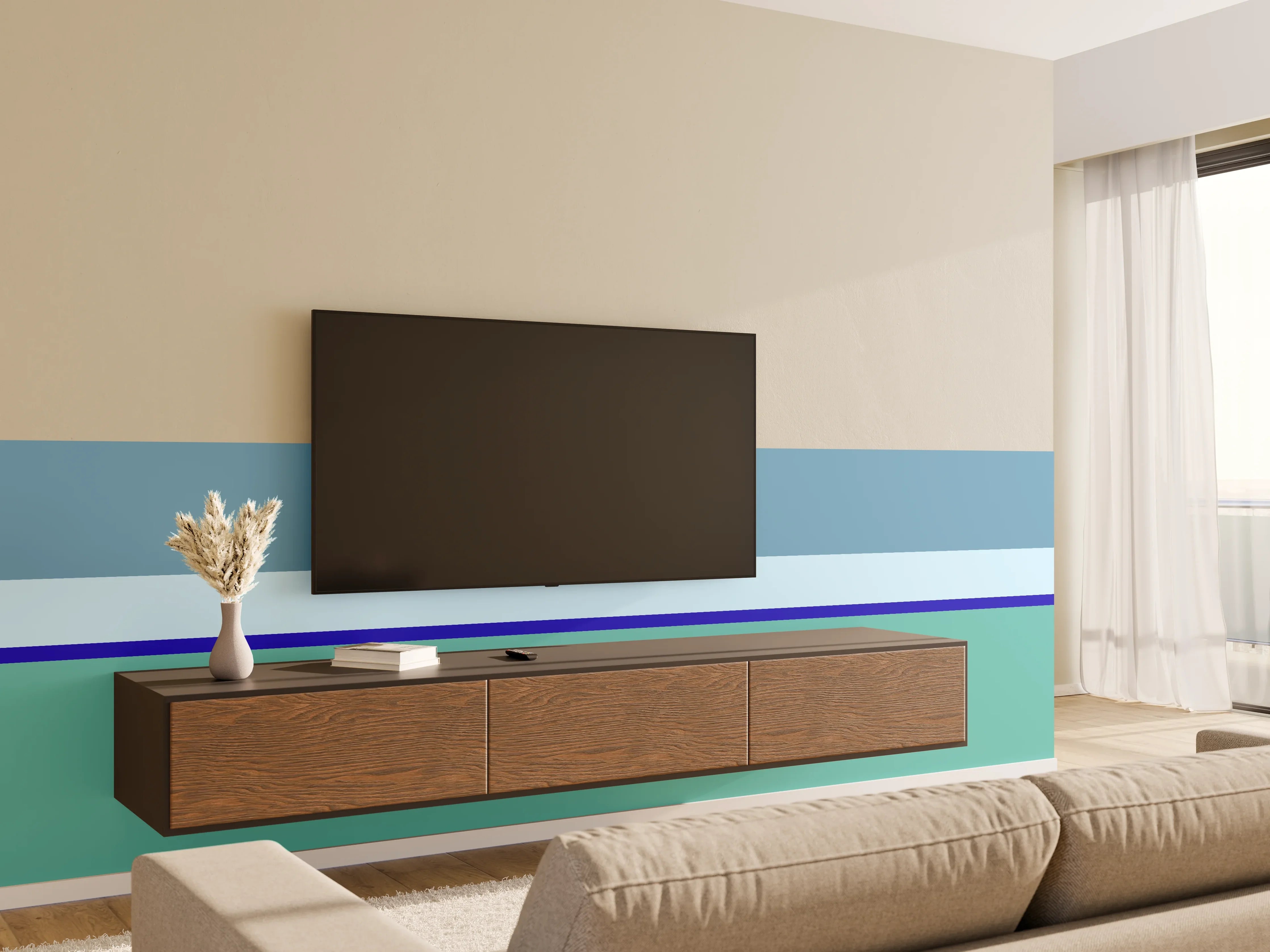 Wandverkleidung Wohnzimmer - The Blues - Horizontal - Ocean