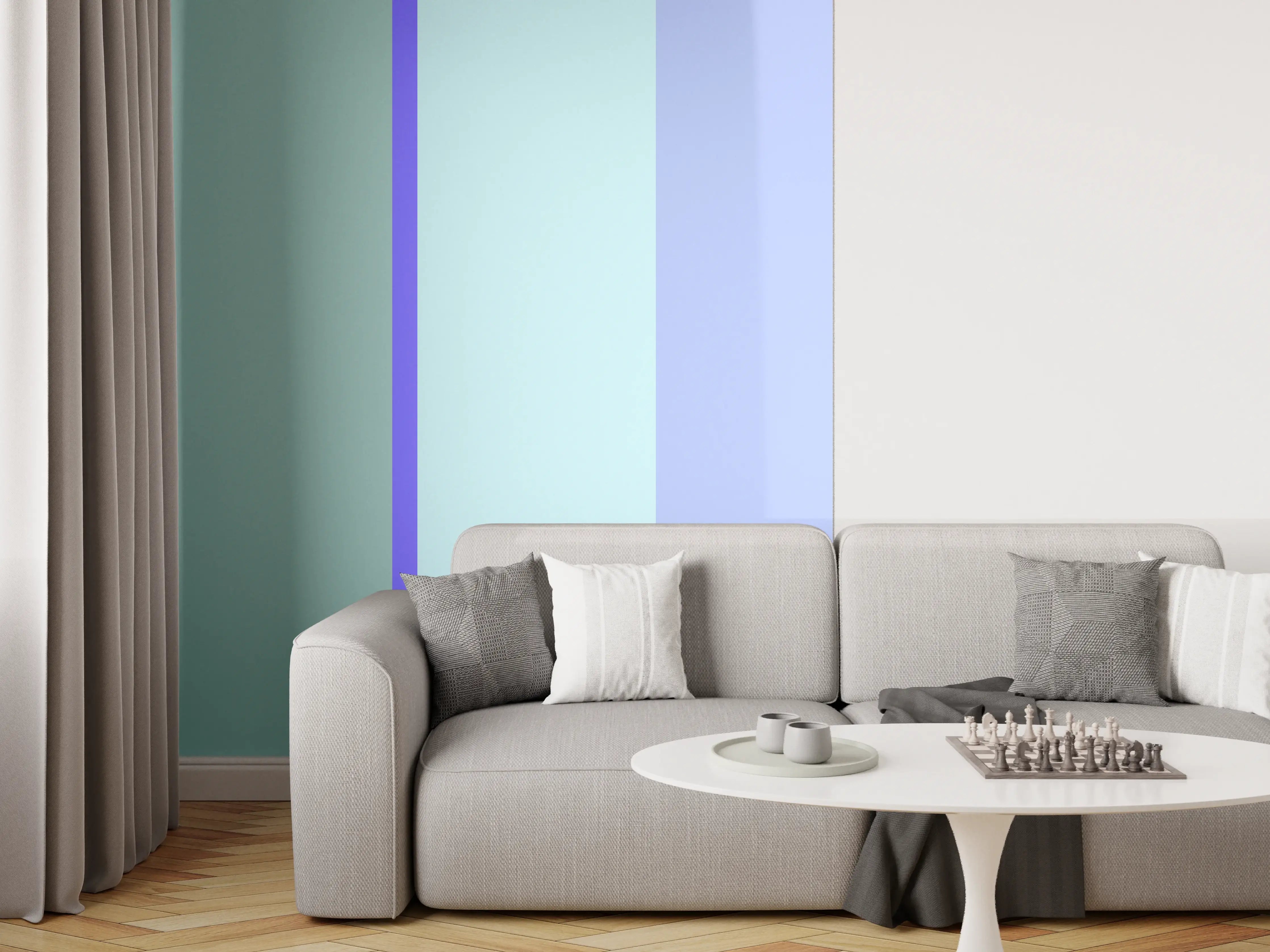 Wandverkleidung Wohnzimmer - The Blues - Vertical - Lavender