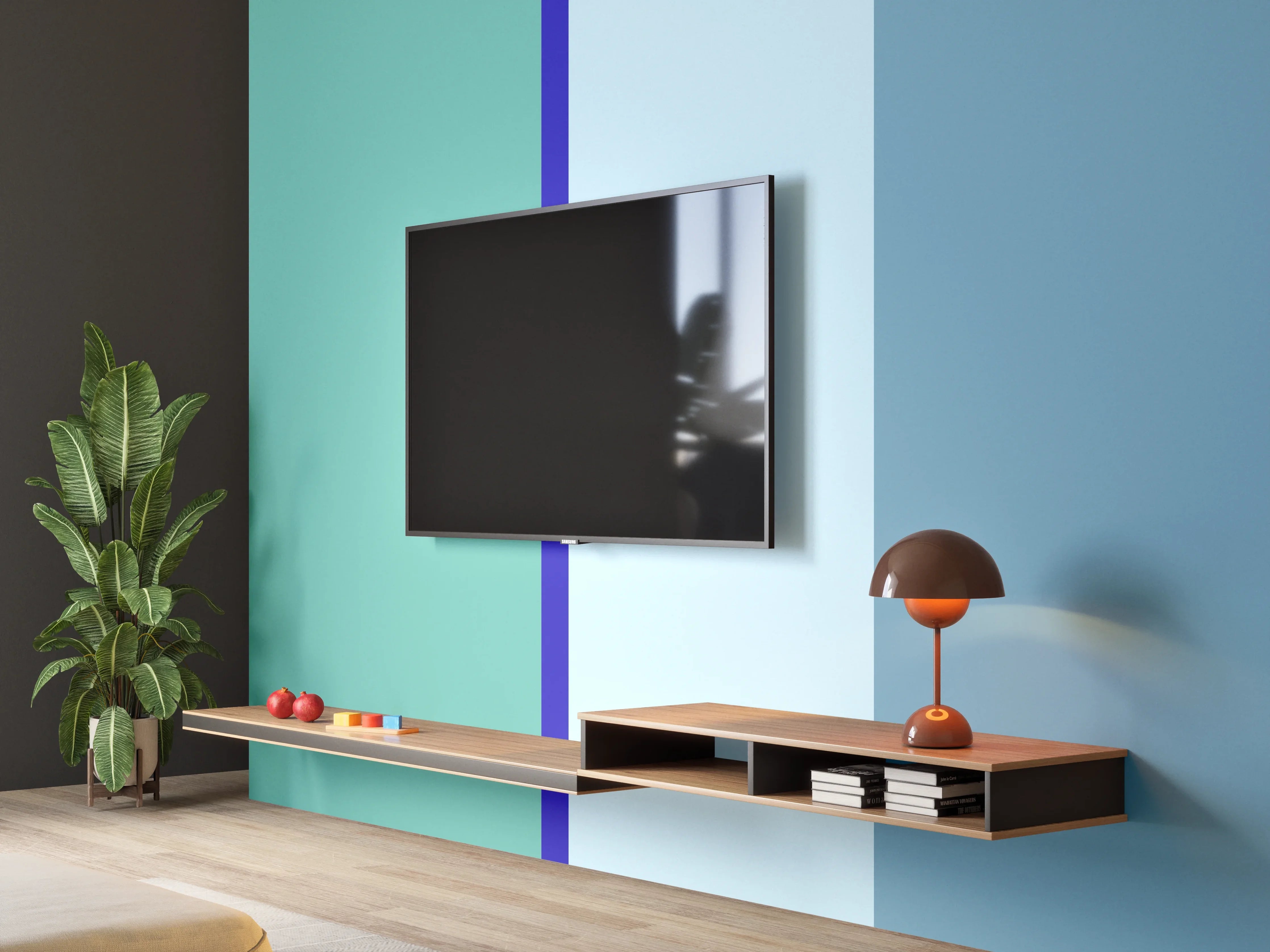 Wandverkleidung Wohnzimmer - The Blues - Vertical - Ocean