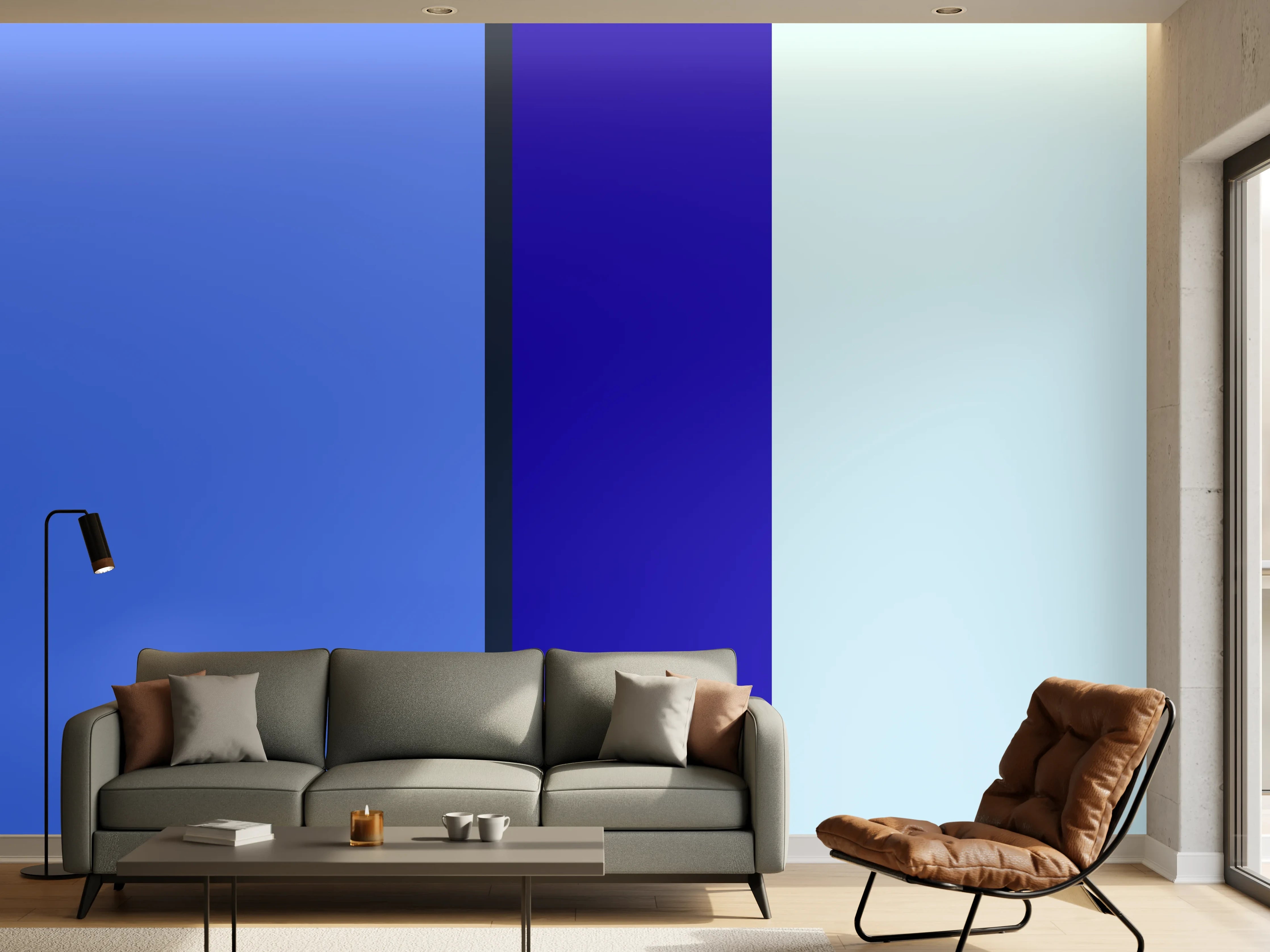 Wandverkleidung Wohnzimmer - The Blues - Vertical - Waterfall