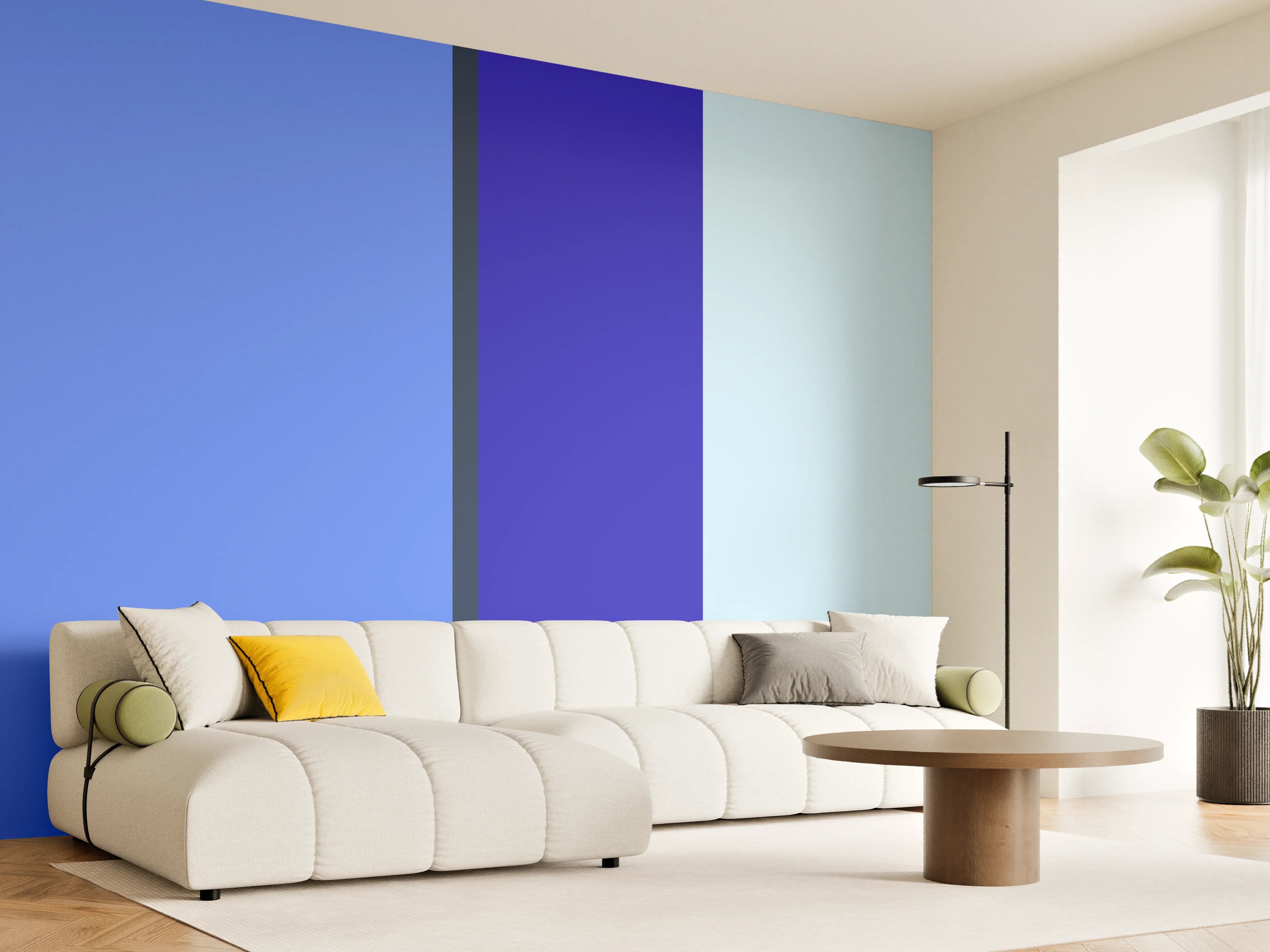 Wandverkleidung Wohnzimmer - The Blues - Vertical - Waterfall