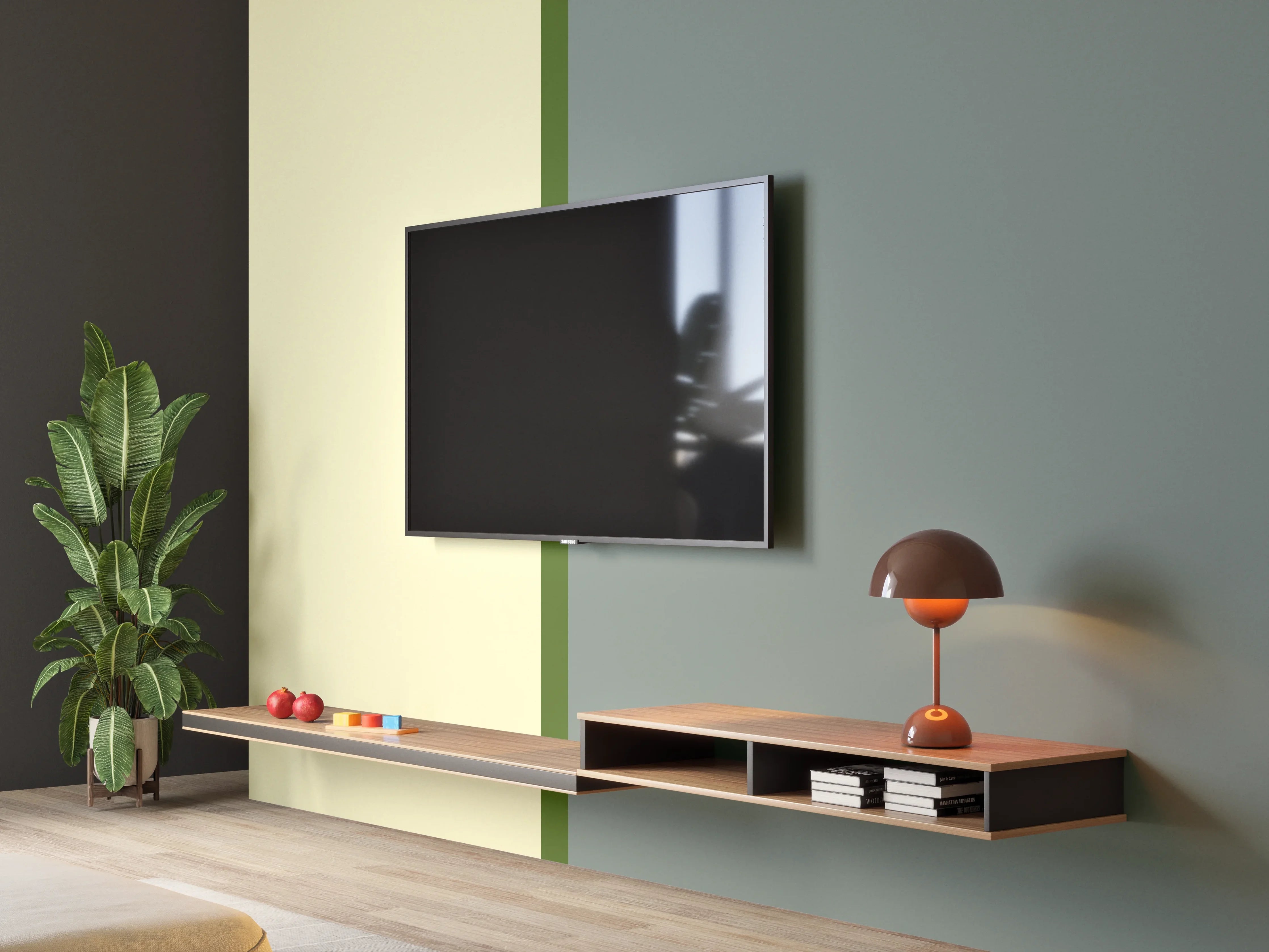 Wandverkleidung Wohnzimmer - The Greens - Easy Vertical - Avocado