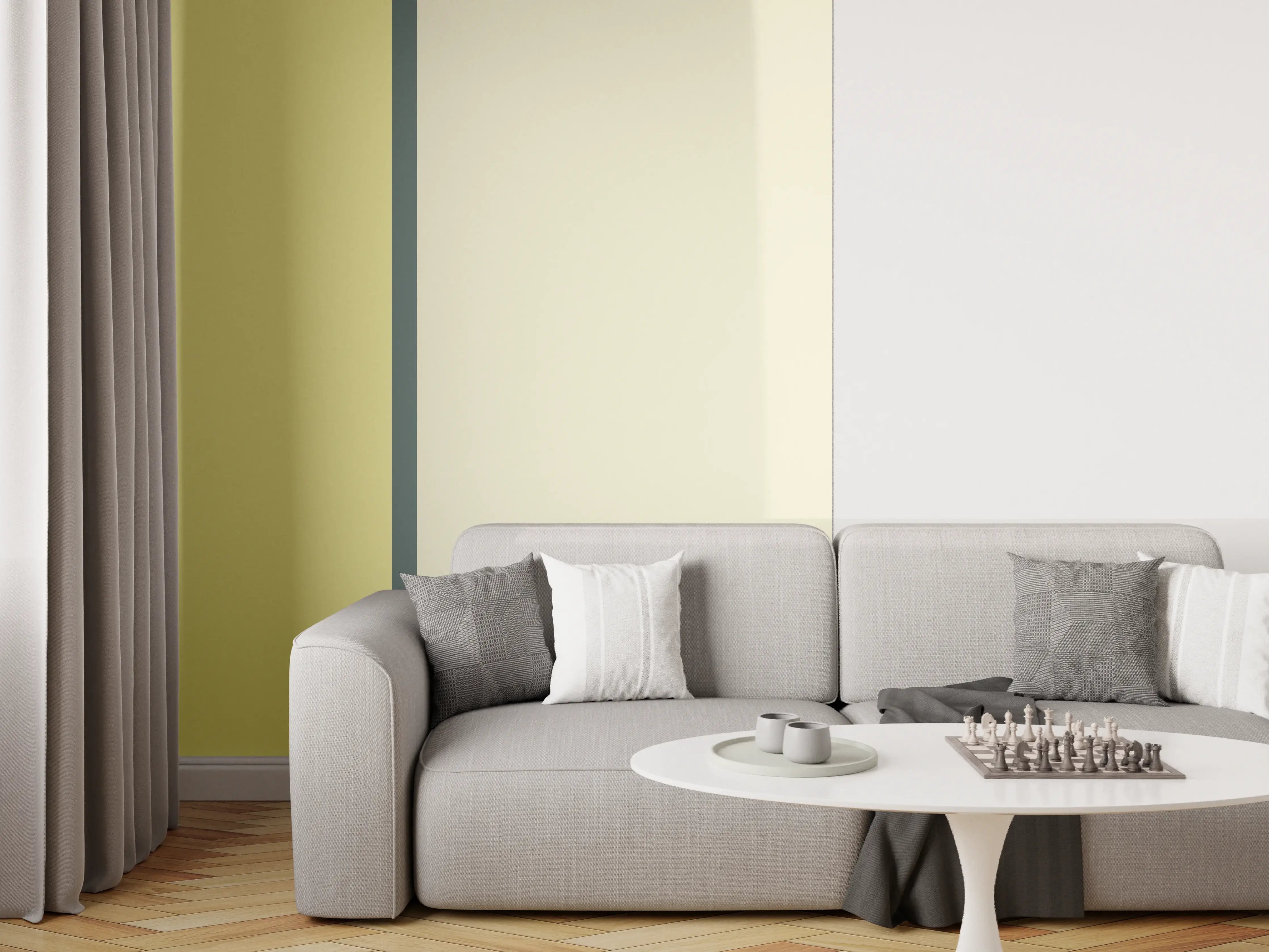 Wandverkleidung Wohnzimmer - The Greens - Easy Vertical - Pistachio