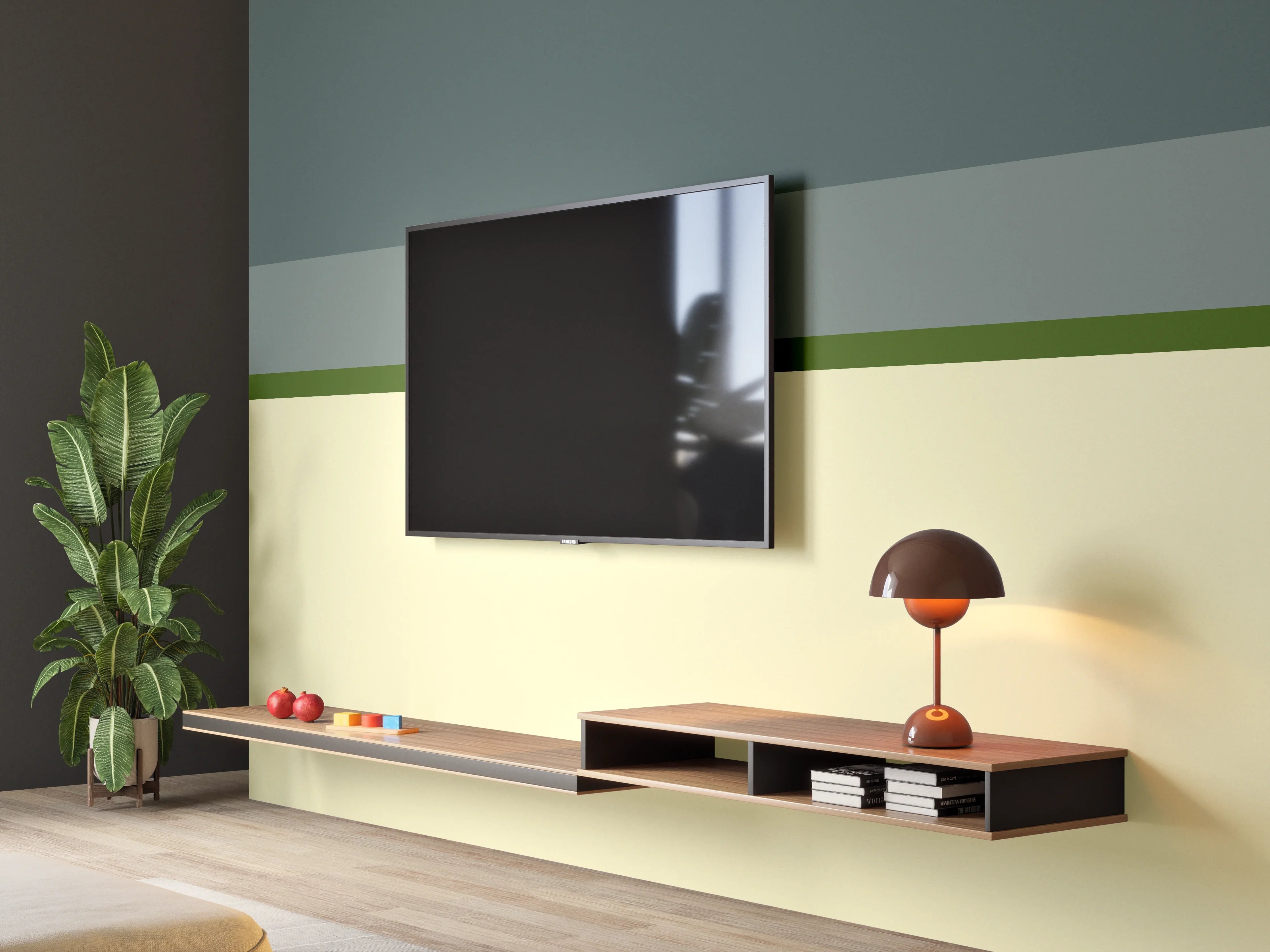 Wandverkleidung Wohnzimmer - The Greens - Horizontal - Avocado