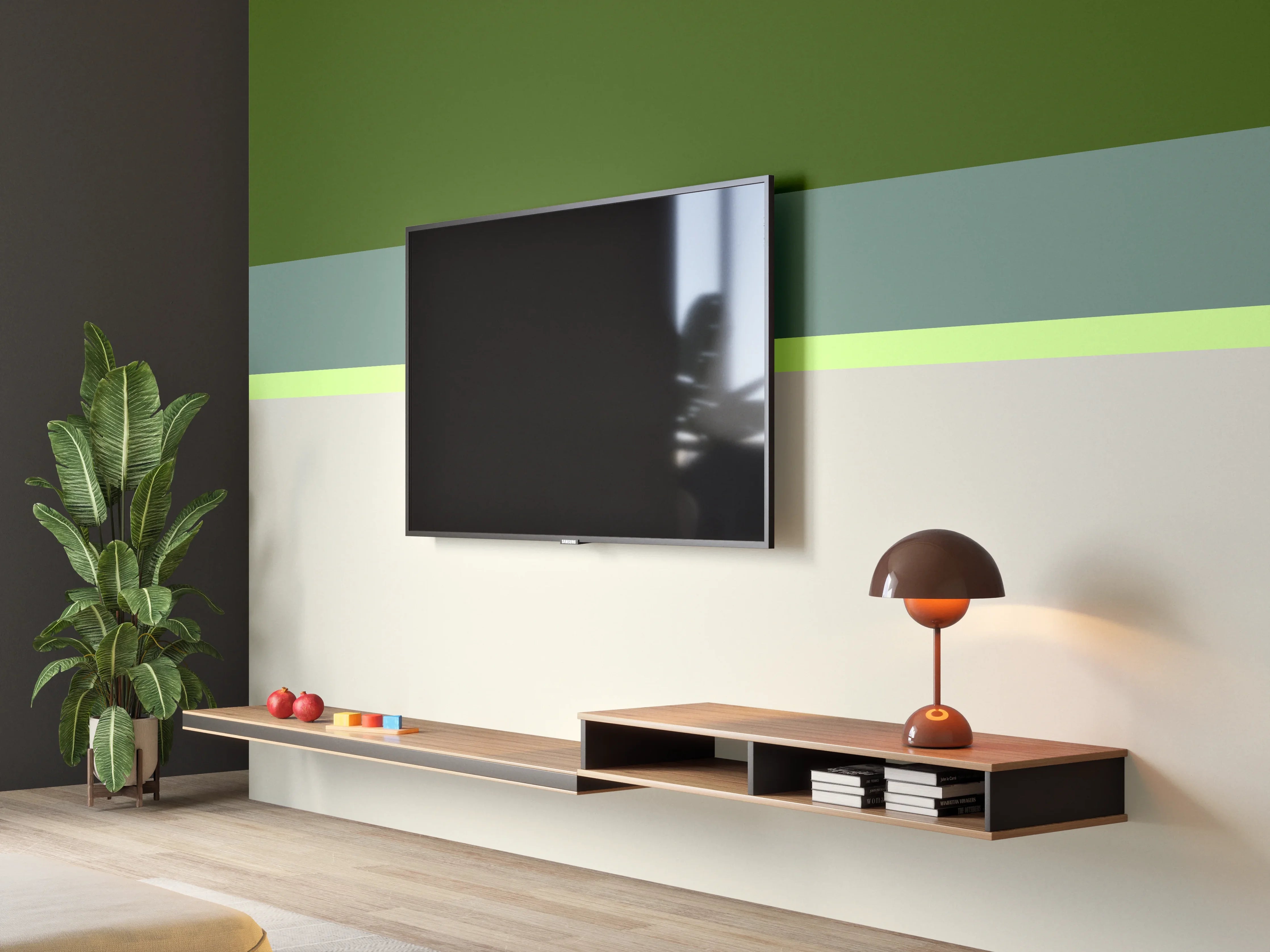 Wandverkleidung Wohnzimmer - The Greens - Horizontal - Granny Smith