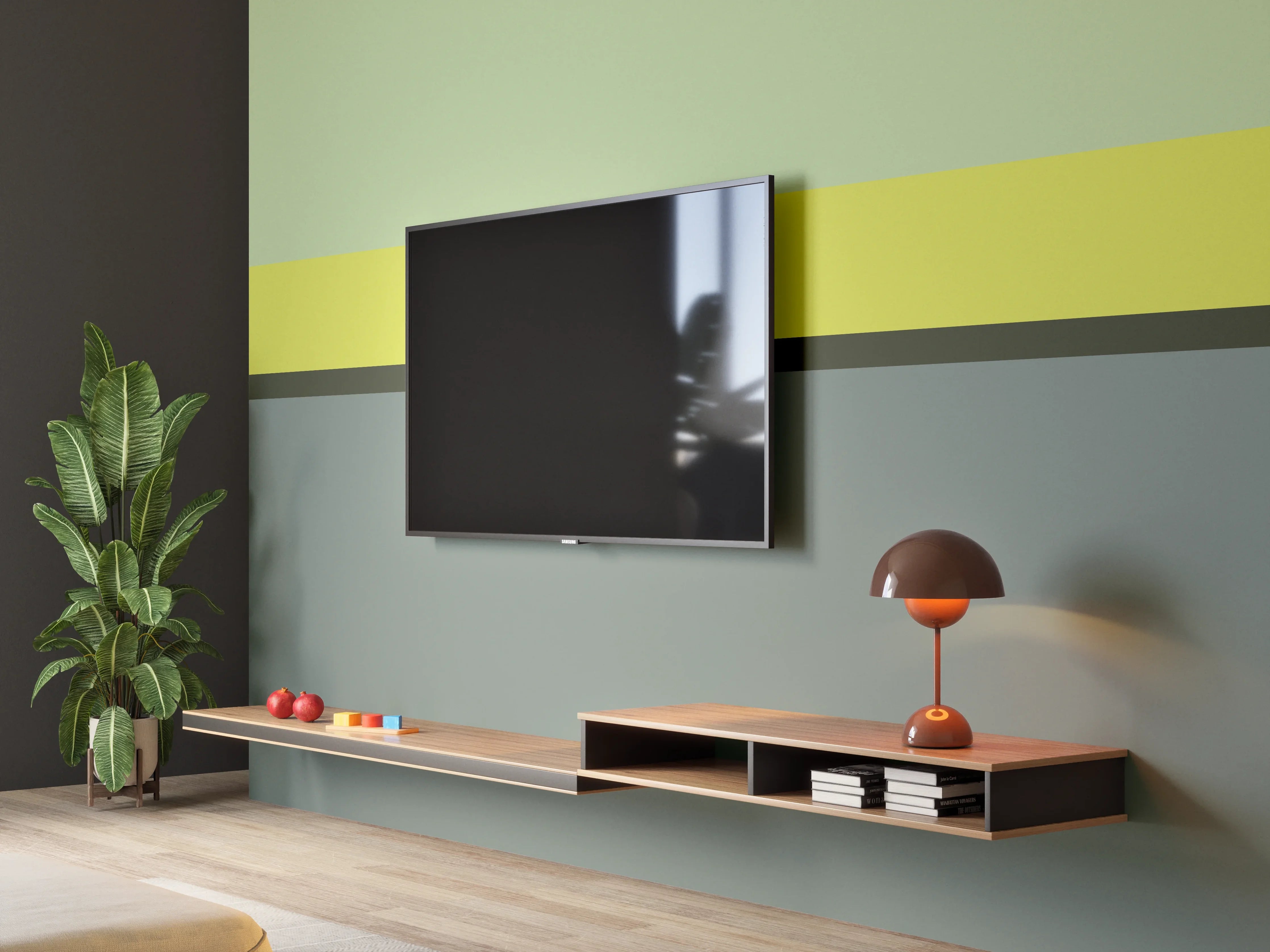 Wandverkleidung Wohnzimmer - The Greens - Horizontal - Matcha