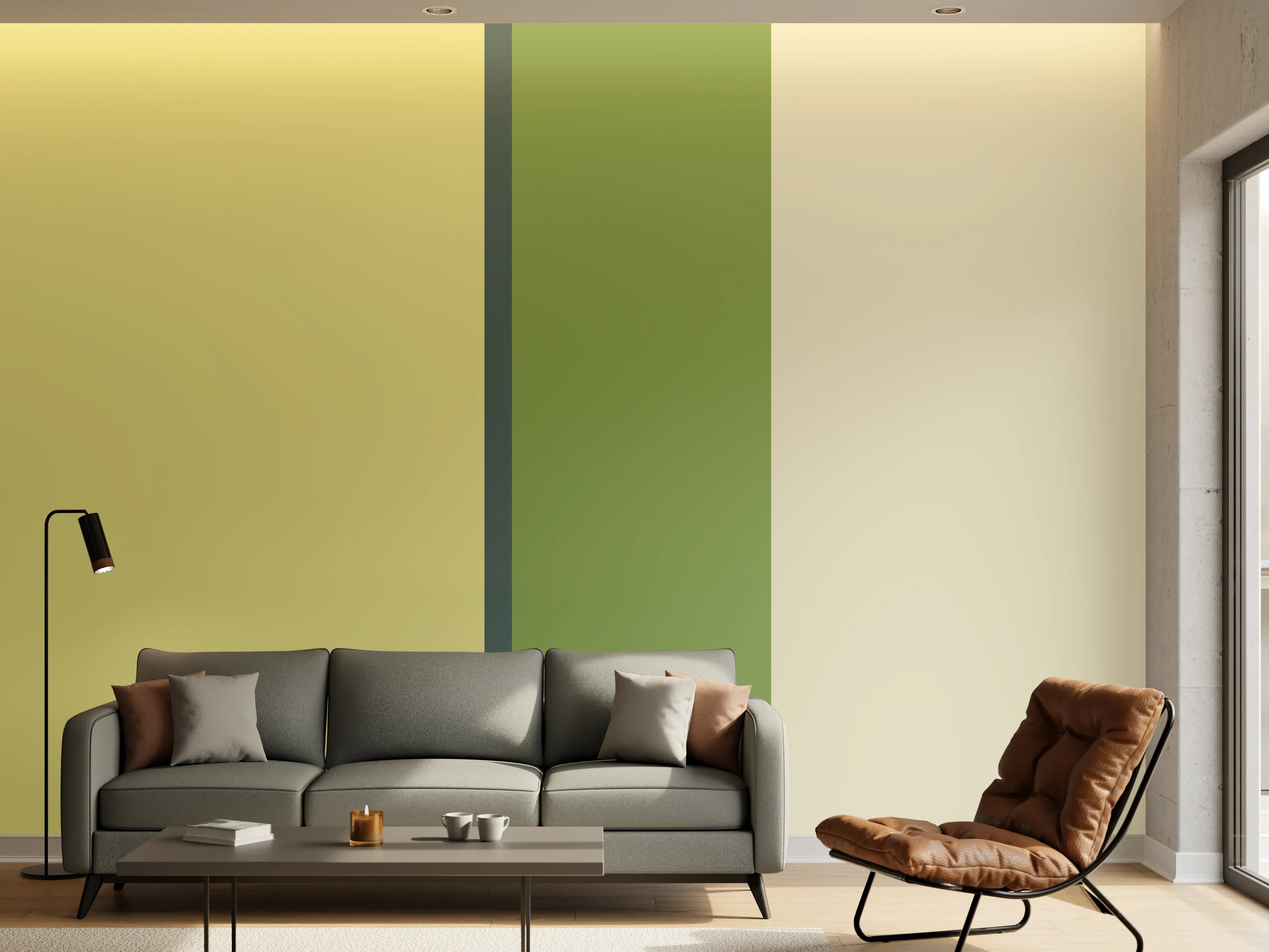 Wandverkleidung Wohnzimmer - The Greens - Vertical - Pistachio