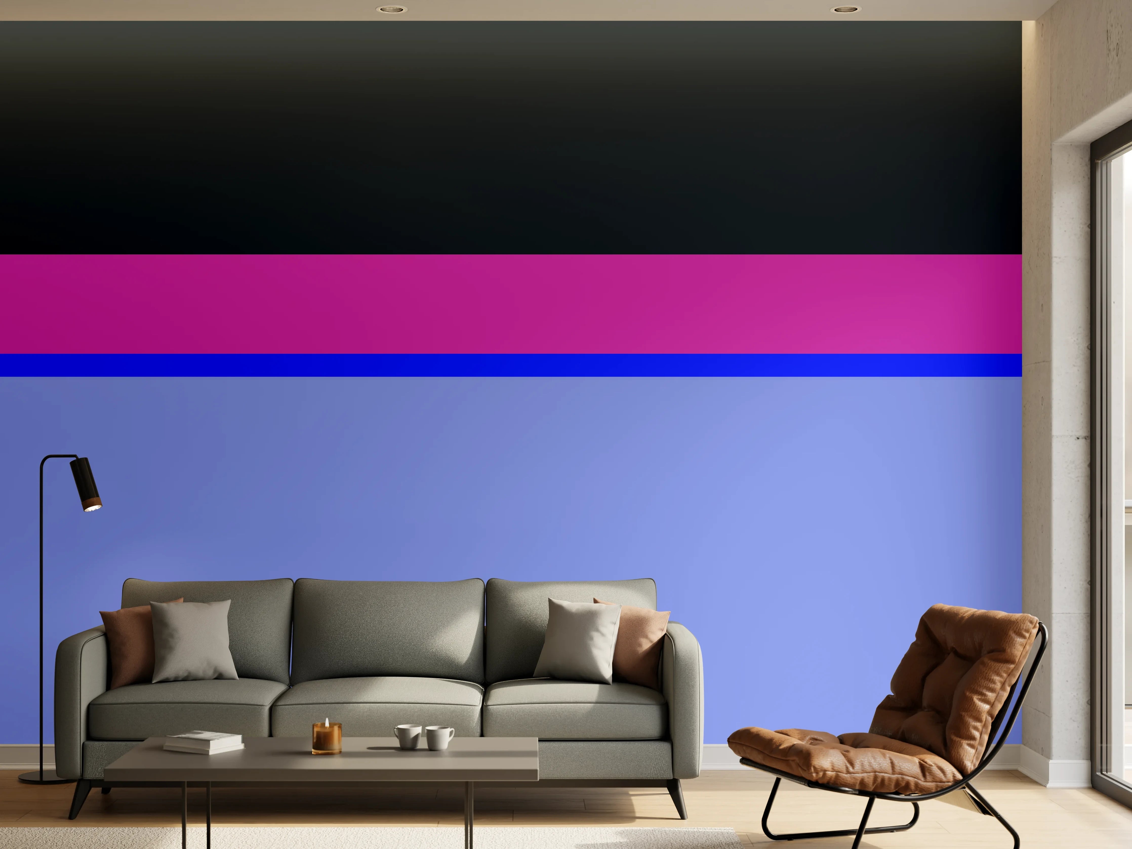 Wandverkleidung Wohnzimmer - The Neons - Horizontal - Luna
