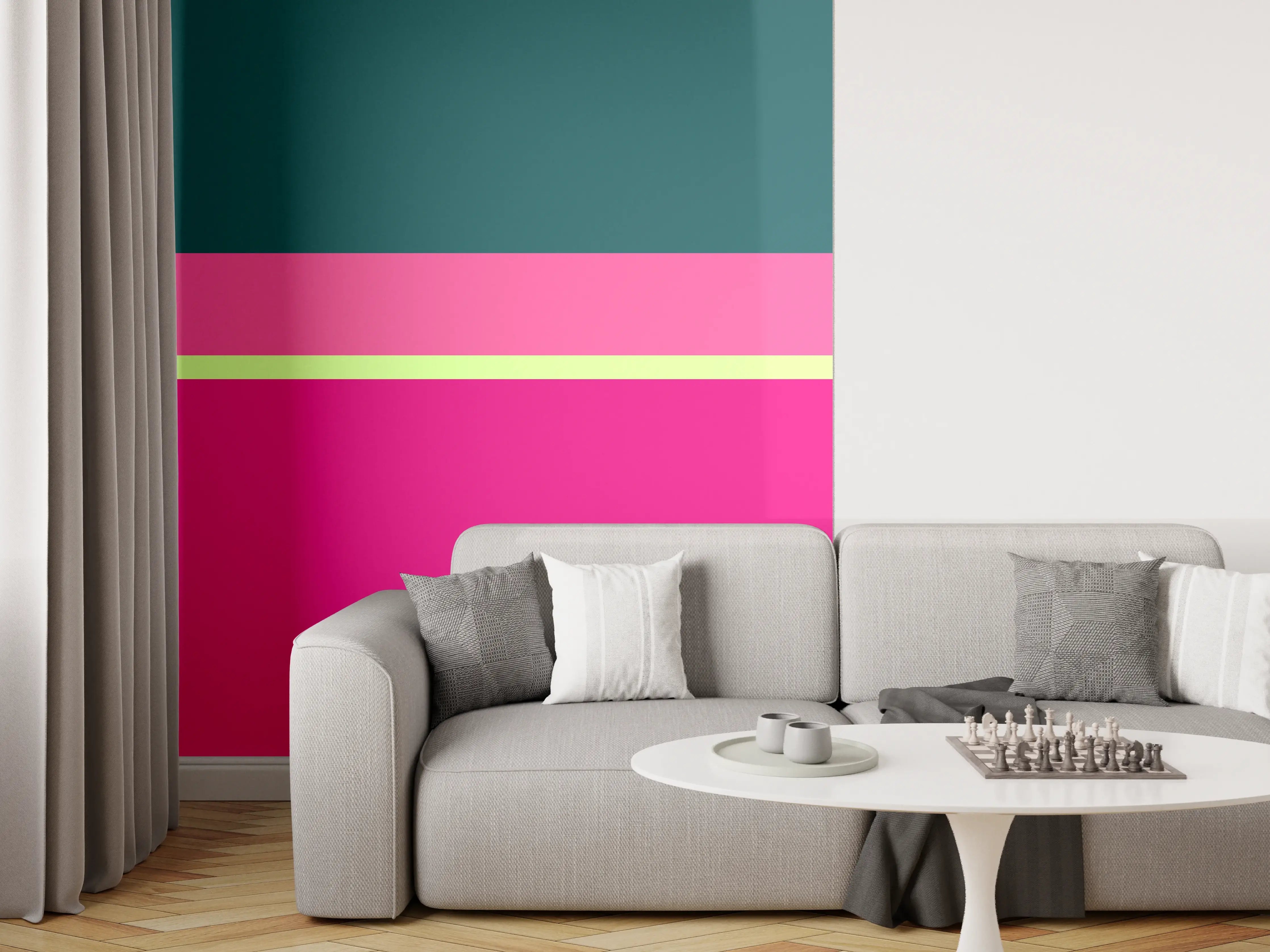 Wandverkleidung Wohnzimmer - The Neons - Horizontal - Lyra