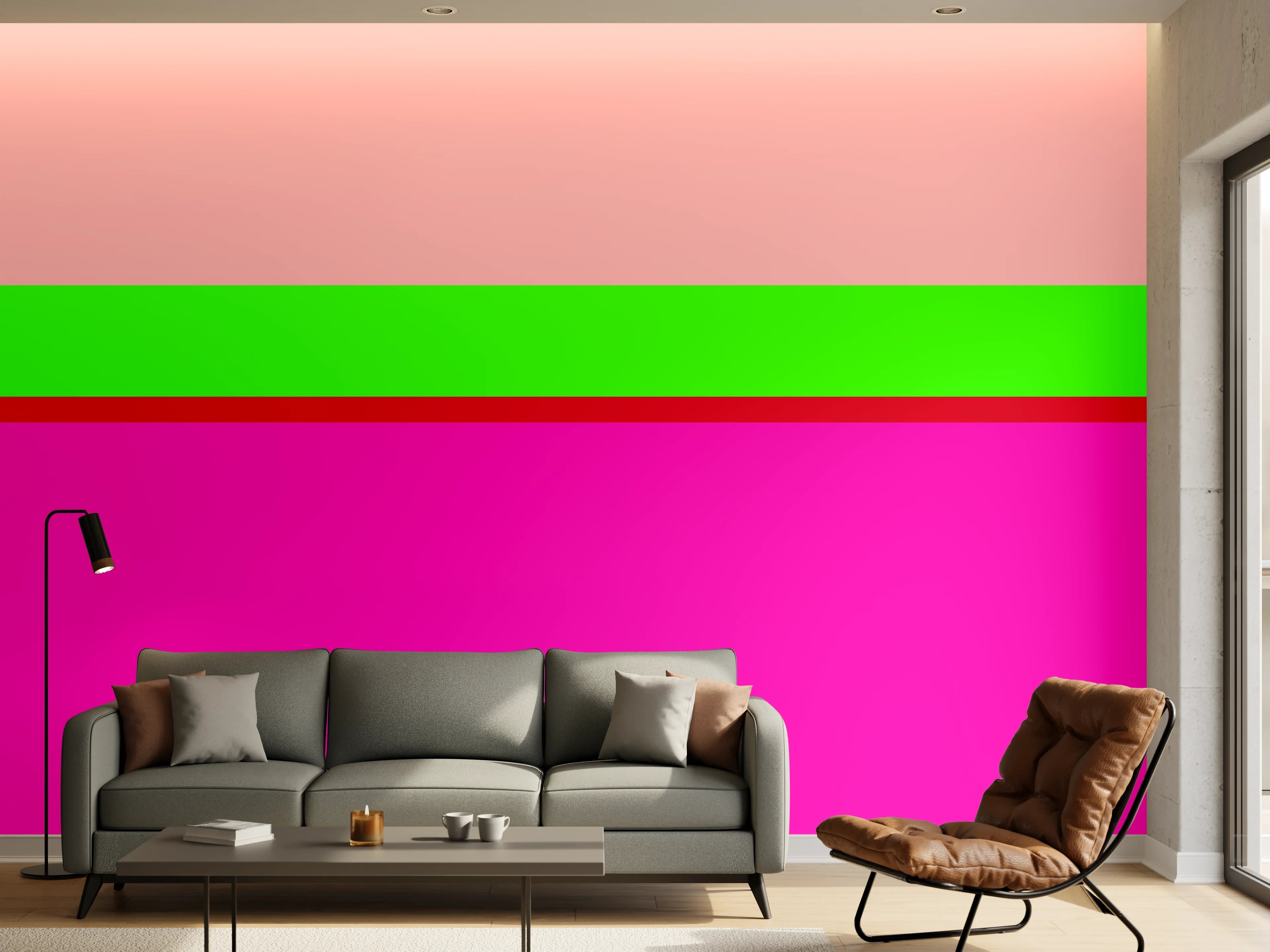 Wandverkleidung Wohnzimmer - The Neons - Horizontal - Nox