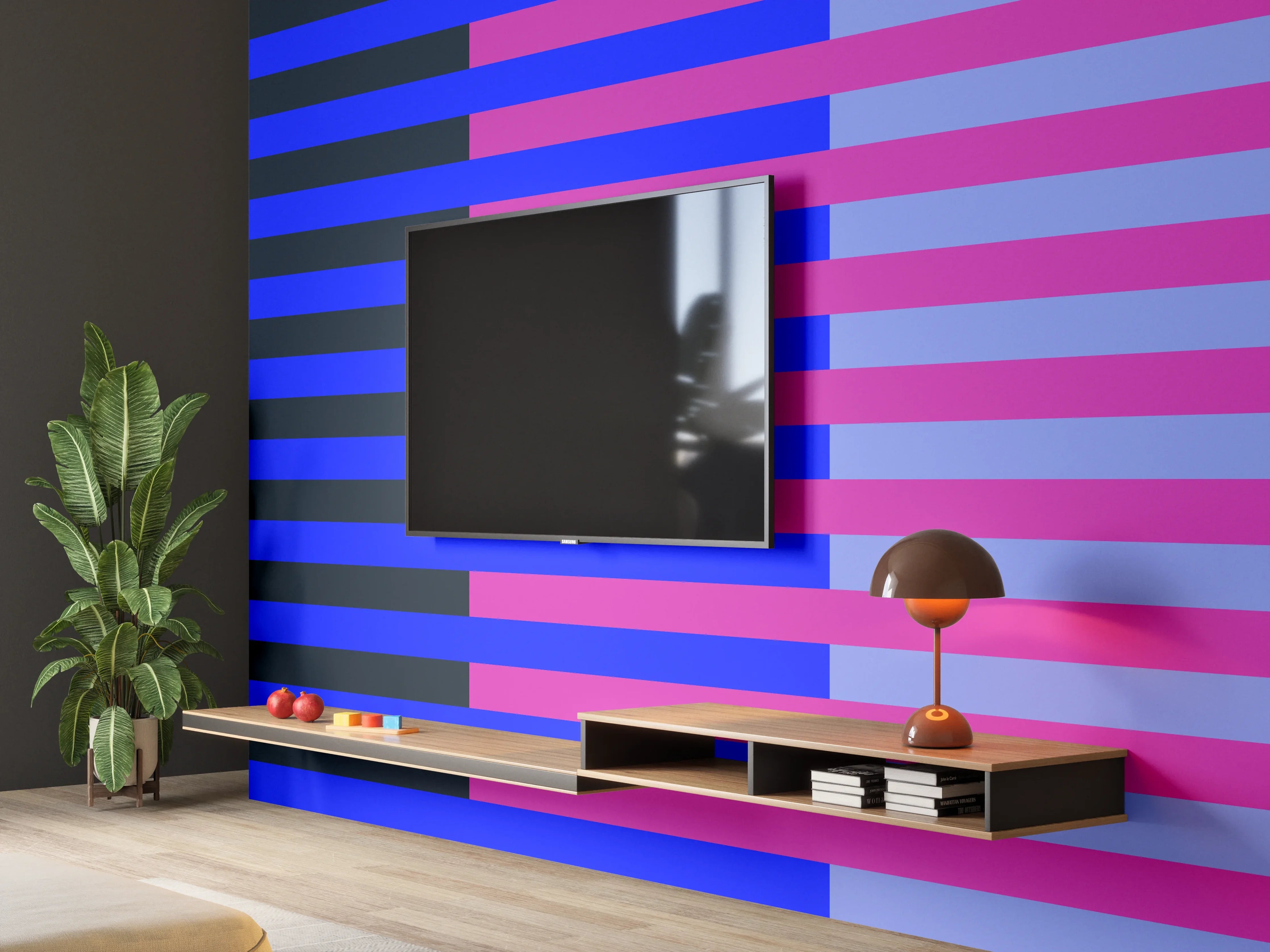 Wandverkleidung Wohnzimmer - The Neons - Multy Stripes - Luna