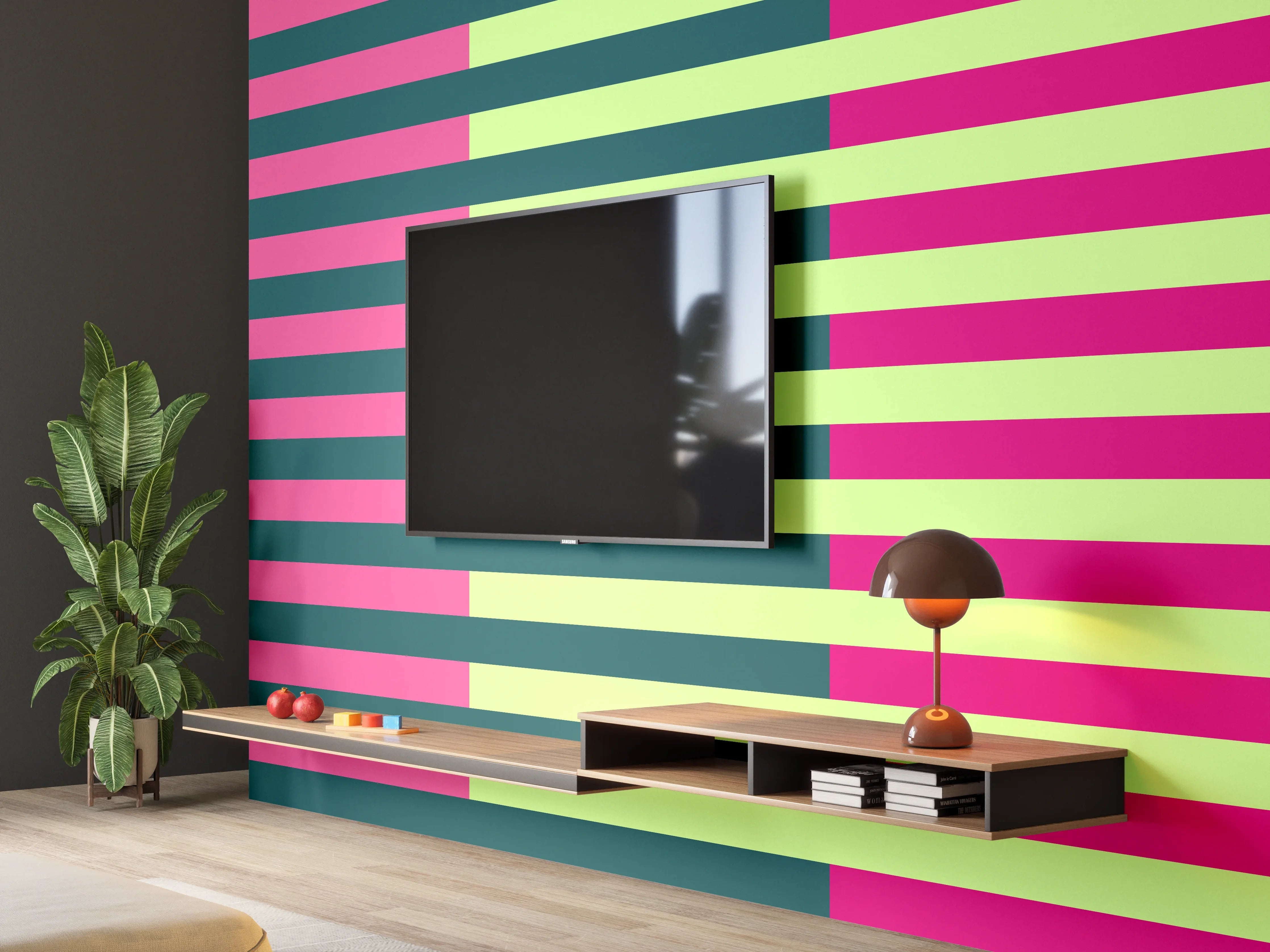 Wandverkleidung Wohnzimmer - The Neons - Multy Stripes - Lyra