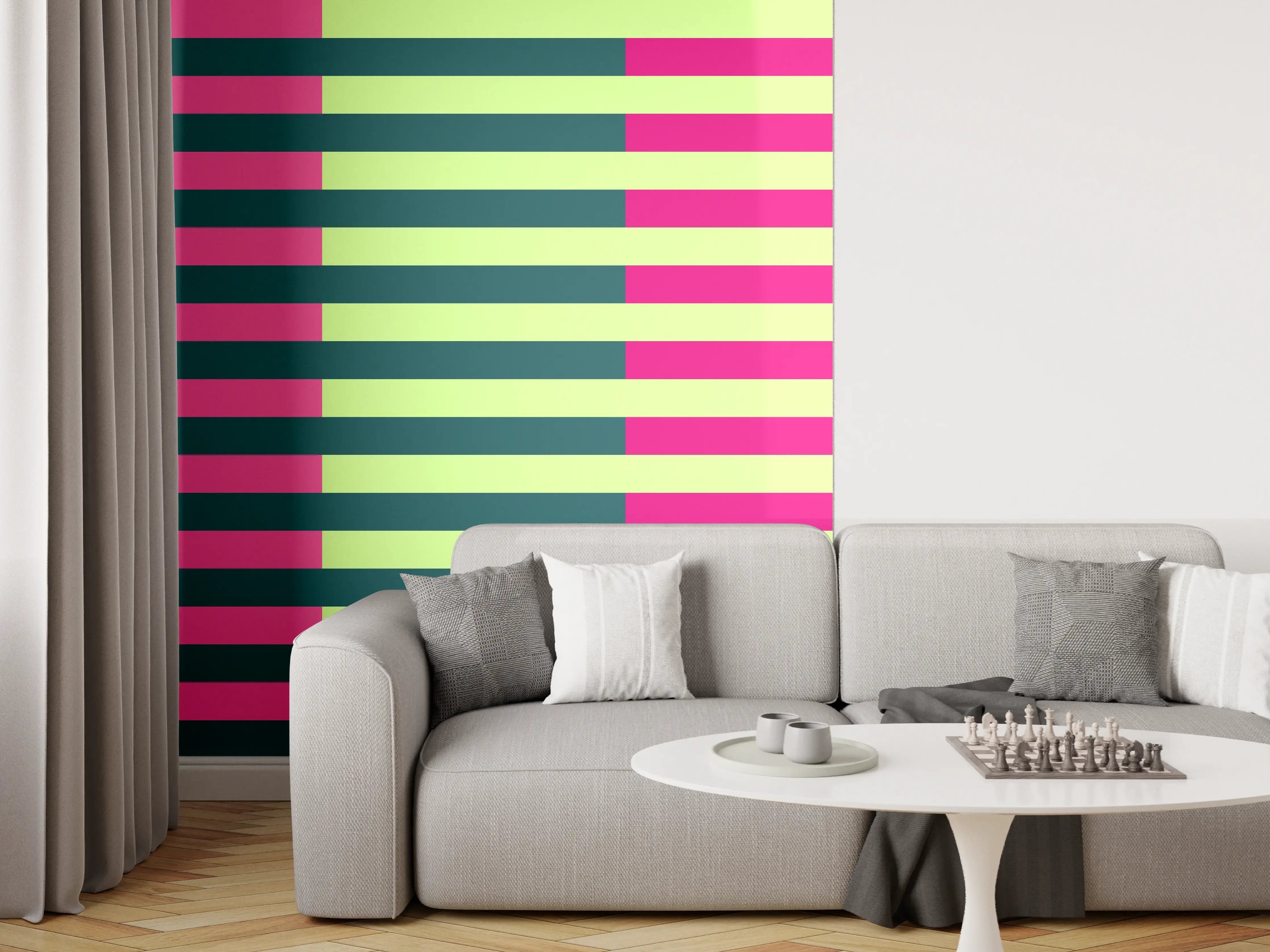 Wandverkleidung Wohnzimmer - The Neons - Multy Stripes - Lyra