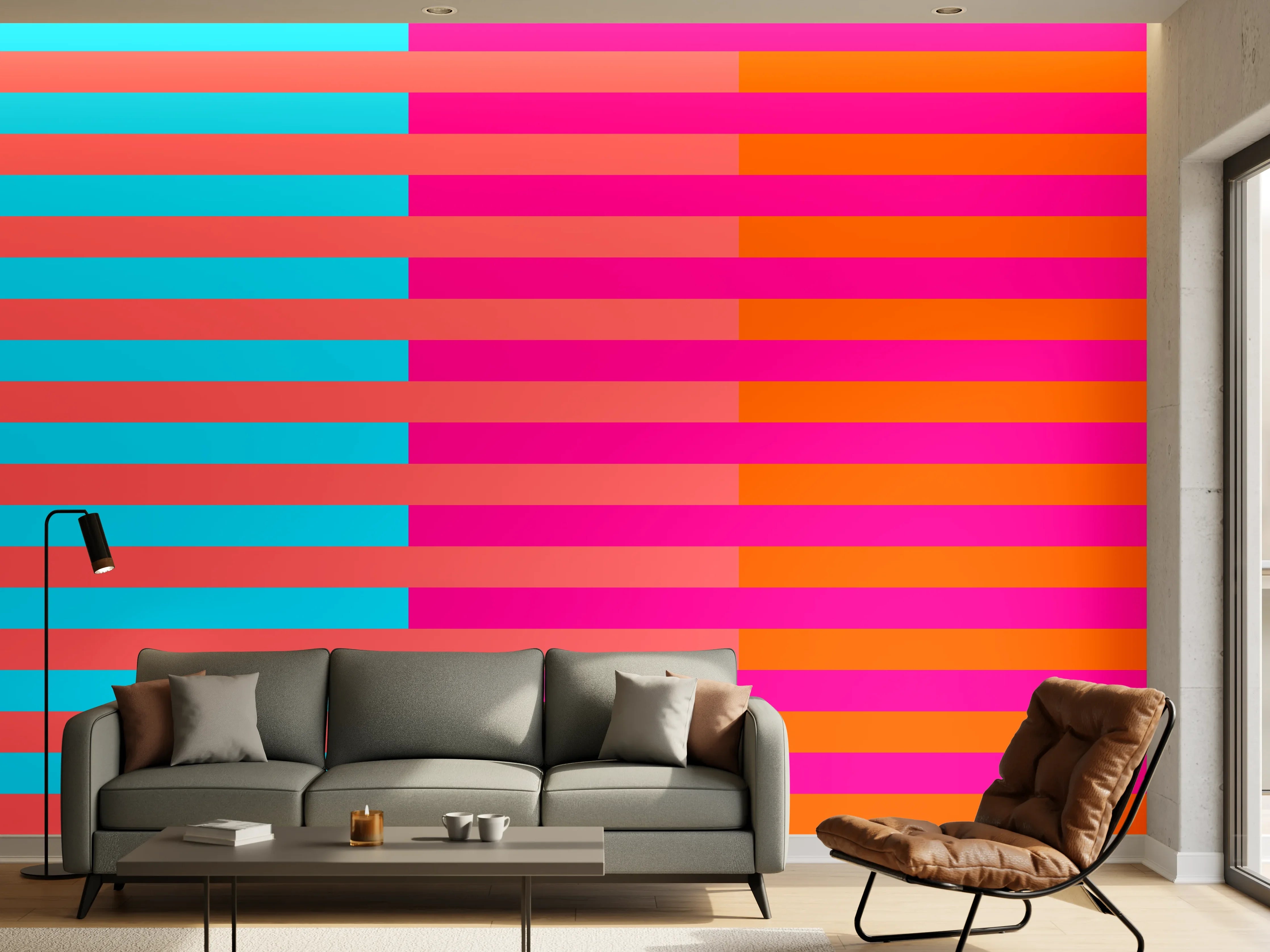 Wandverkleidung Wohnzimmer - The Neons - Multy Stripes - Nova