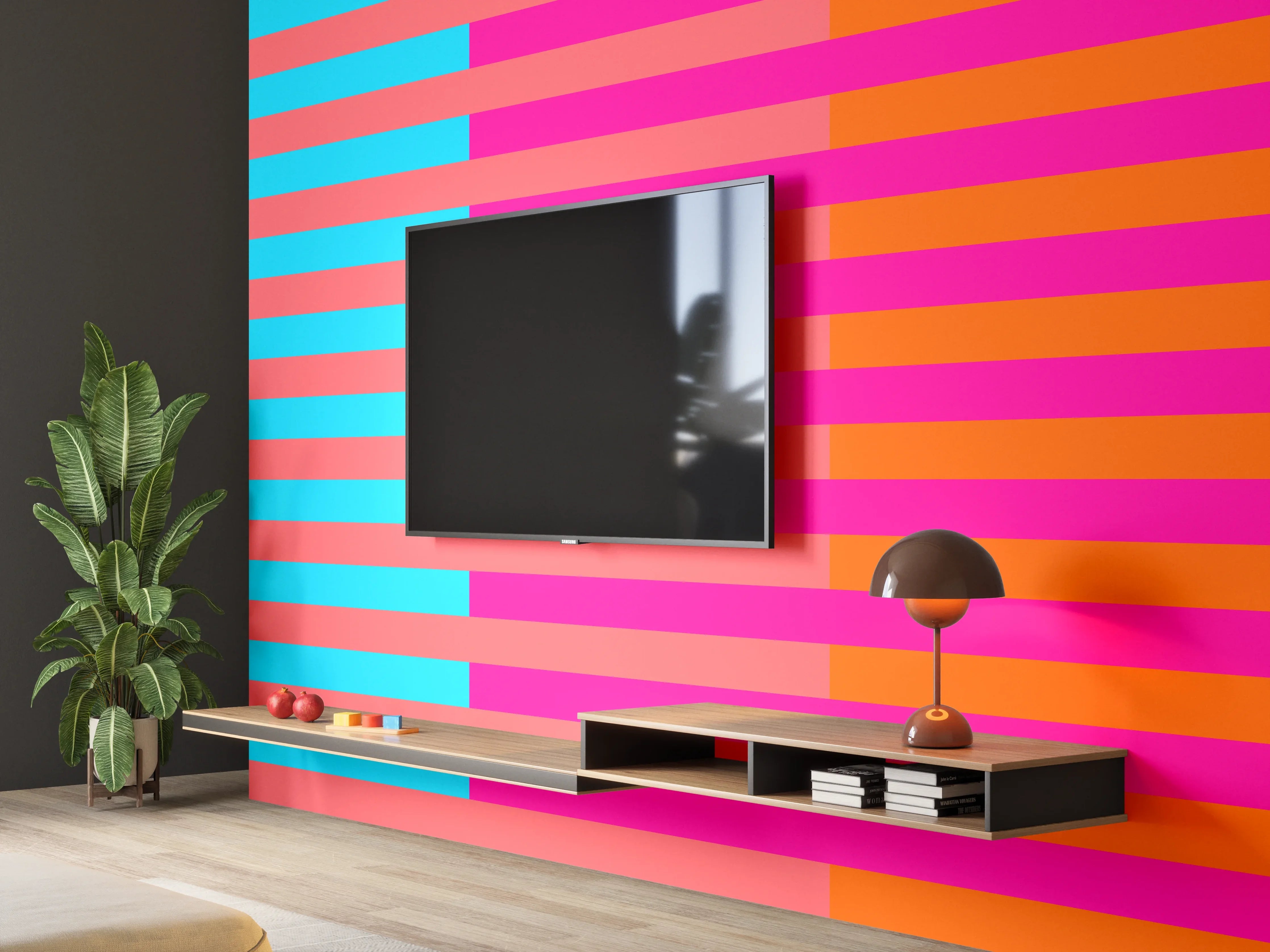 Wandverkleidung Wohnzimmer - The Neons - Multy Stripes - Nova