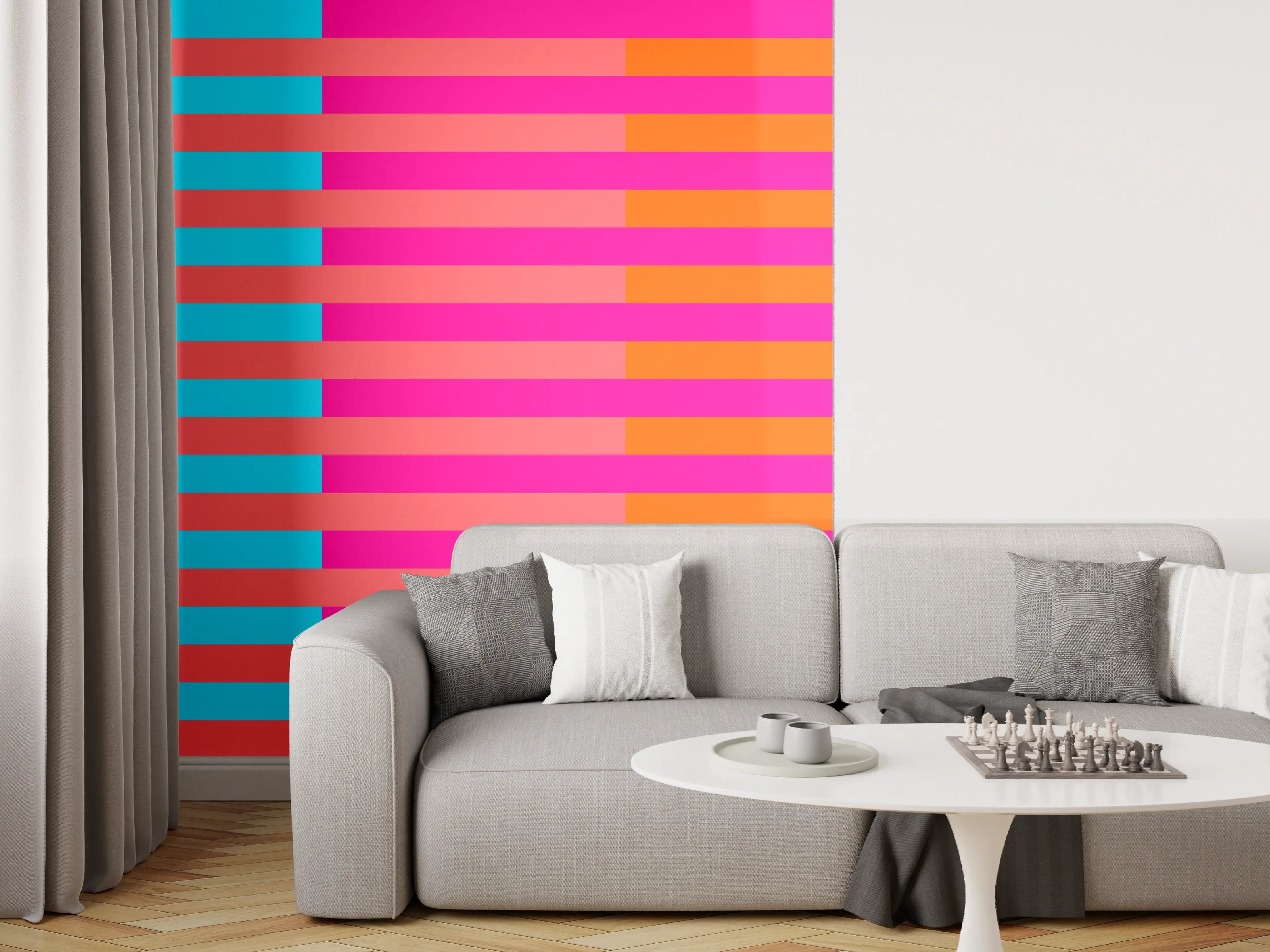 Wandverkleidung Wohnzimmer - The Neons - Multy Stripes - Nova