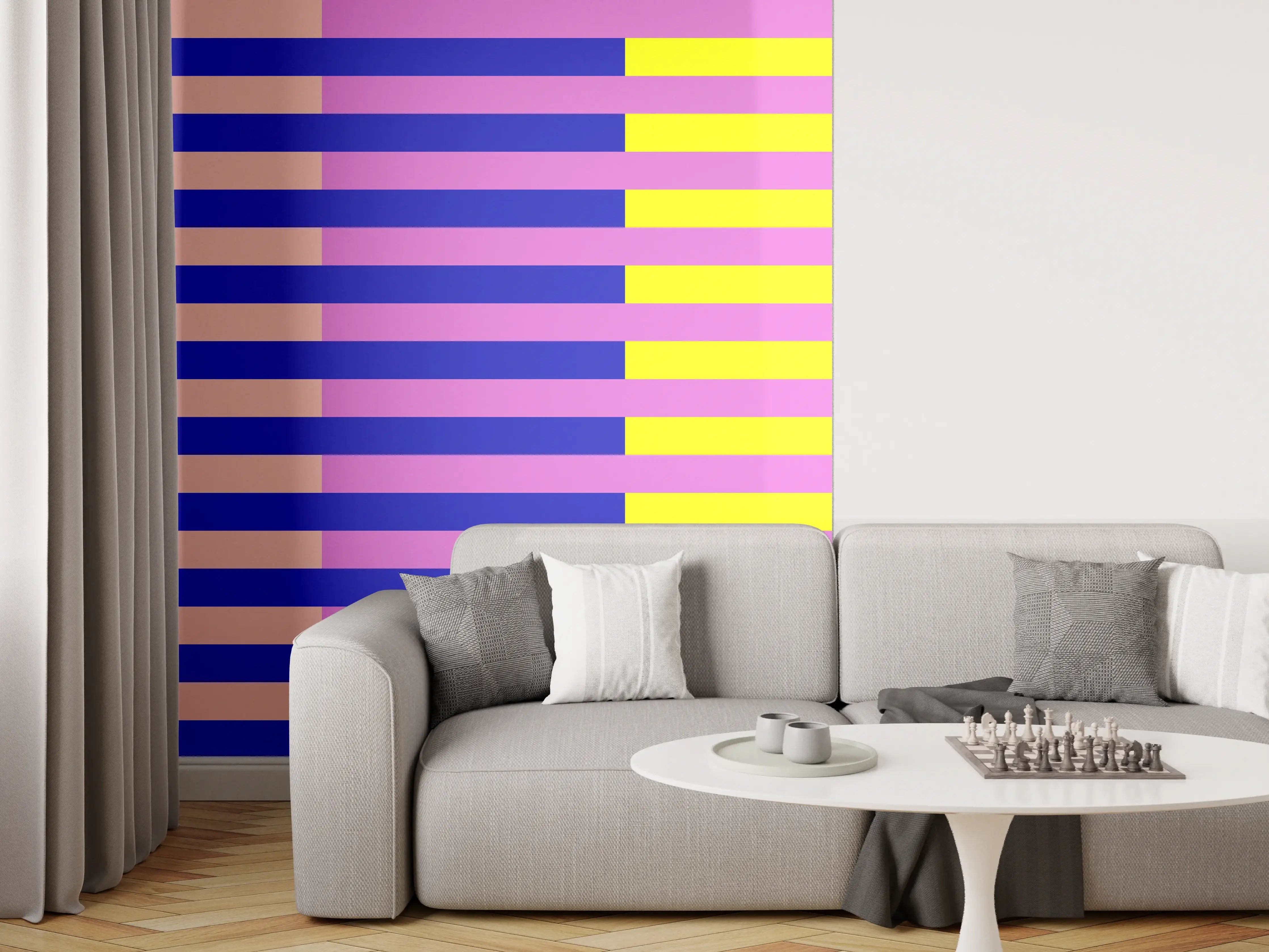 Wandverkleidung Wohnzimmer - The Neons - Multy Stripes - Stellar