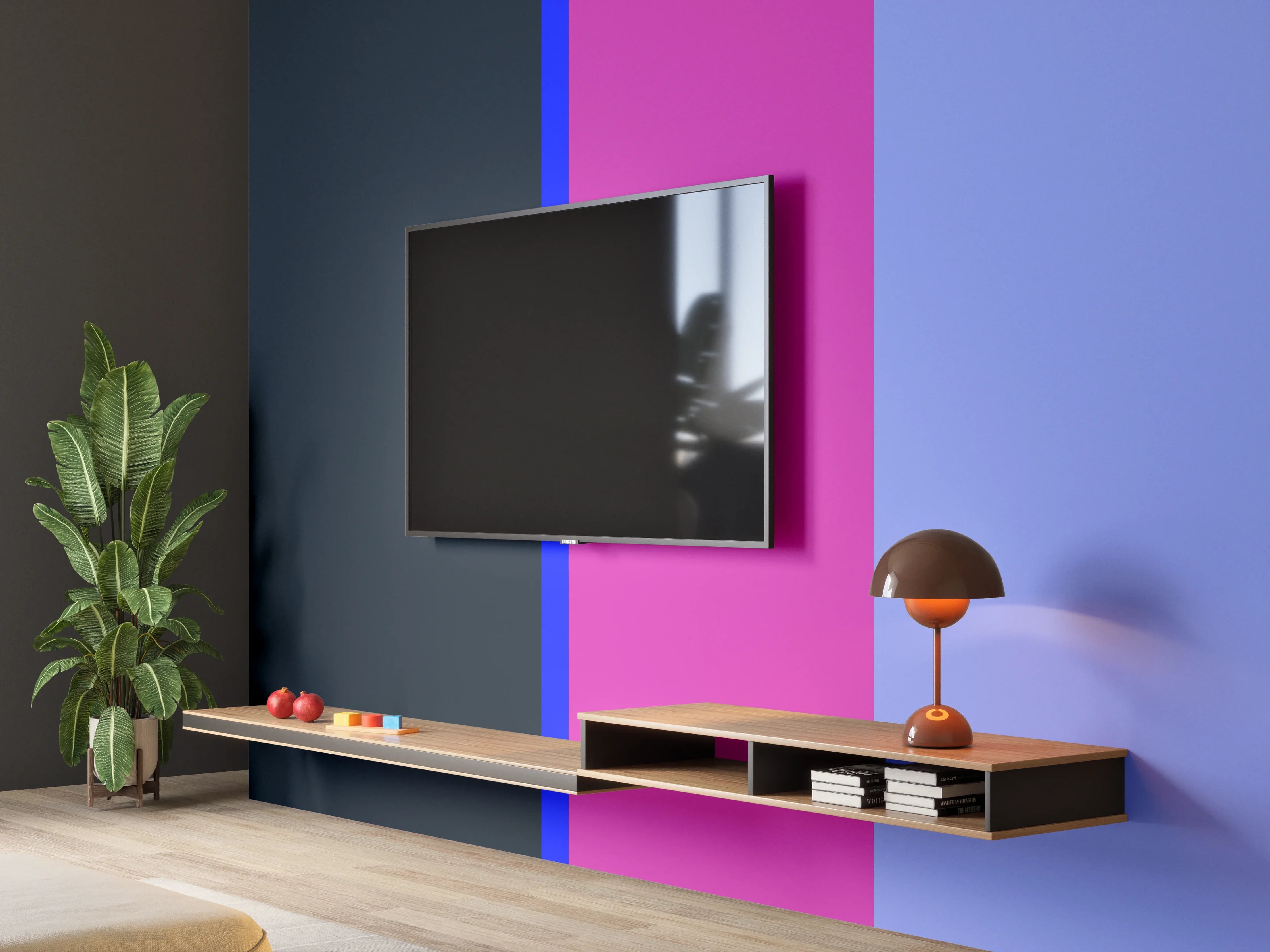 Wandverkleidung Wohnzimmer - The Neons - Vertikal - Luna