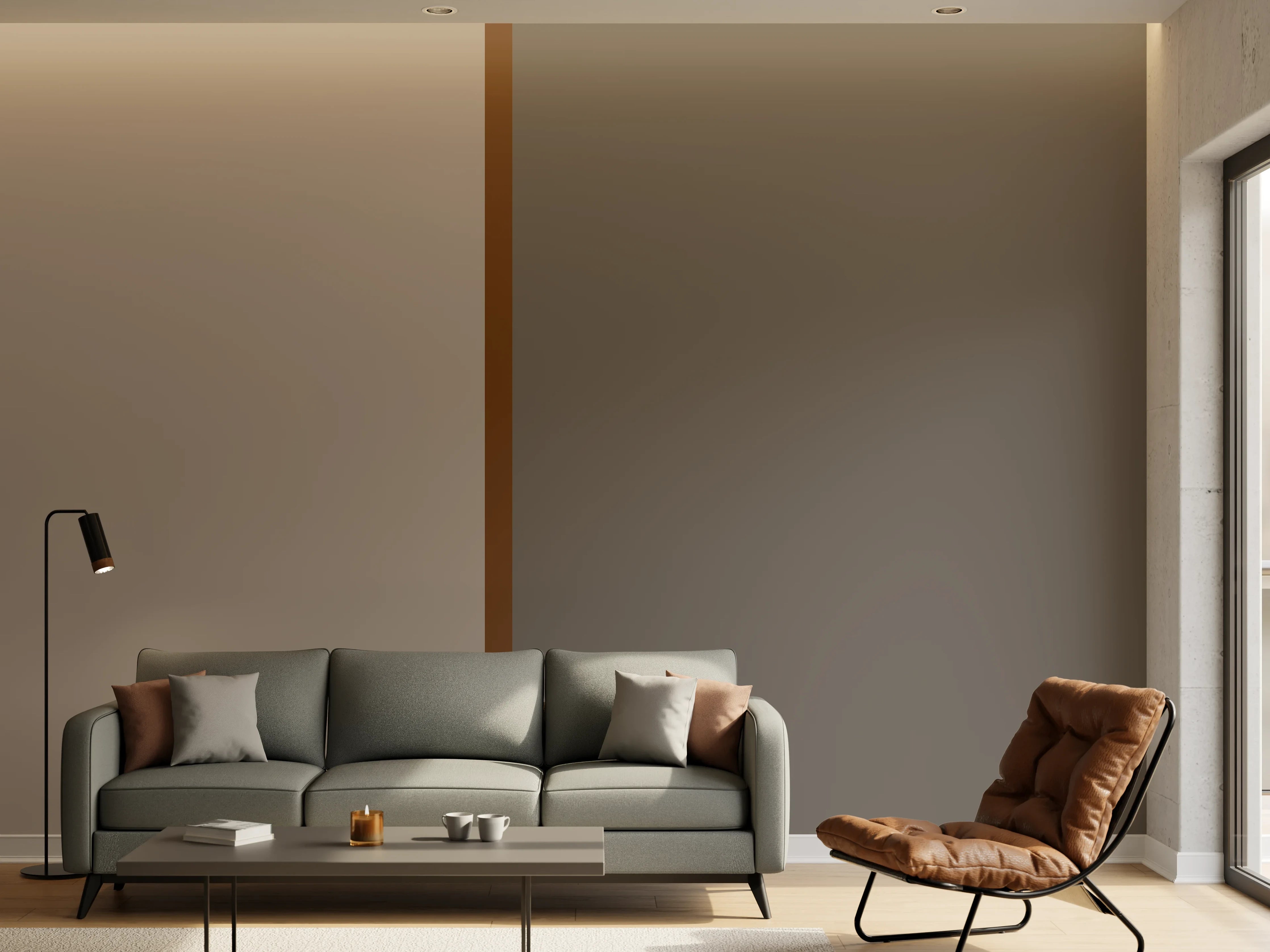 Wandverkleidung Wohnzimmer - The Nudes - Easy Vertikal - Ash