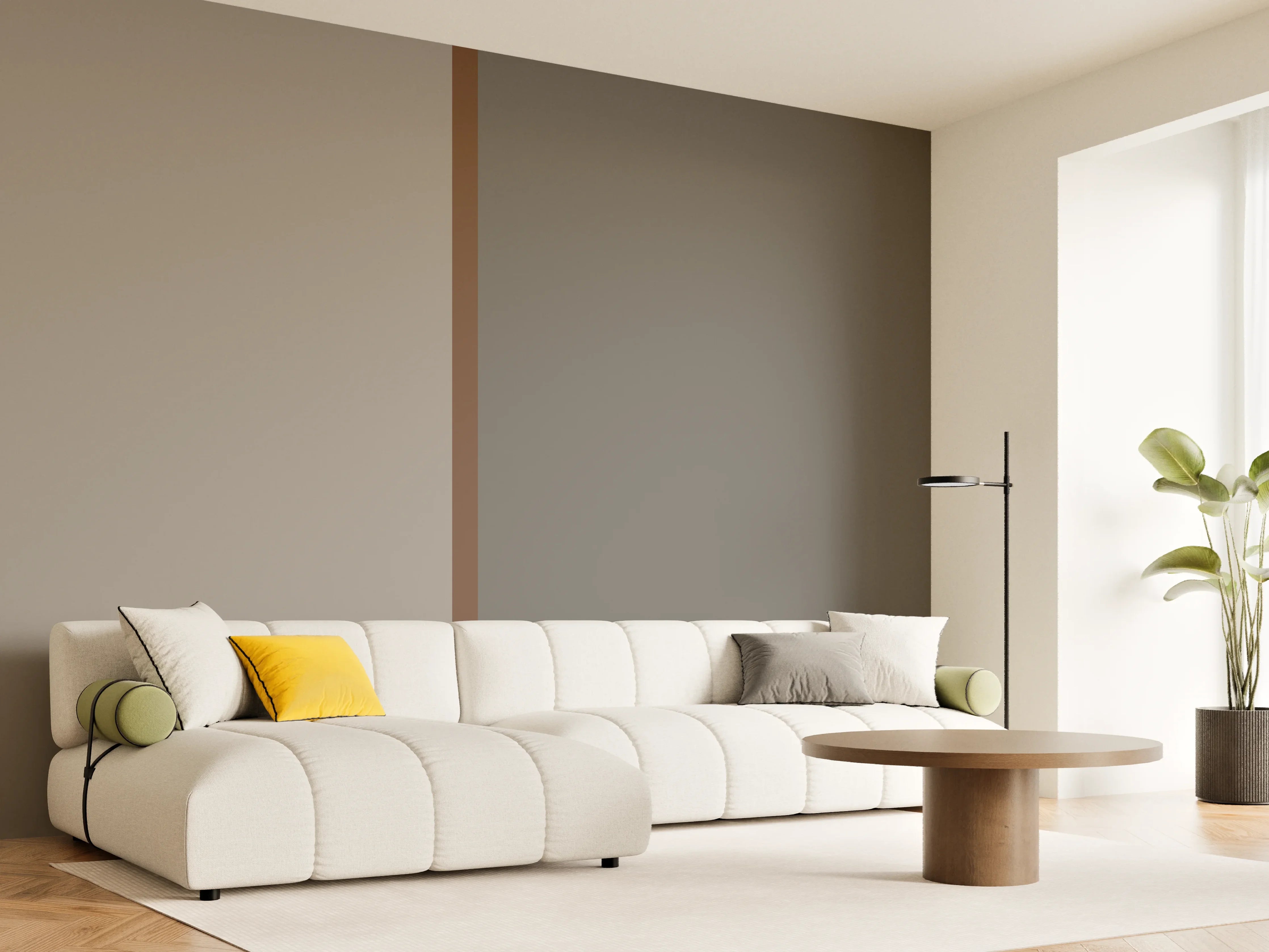 Wandverkleidung Wohnzimmer - The Nudes - Easy Vertikal - Ash