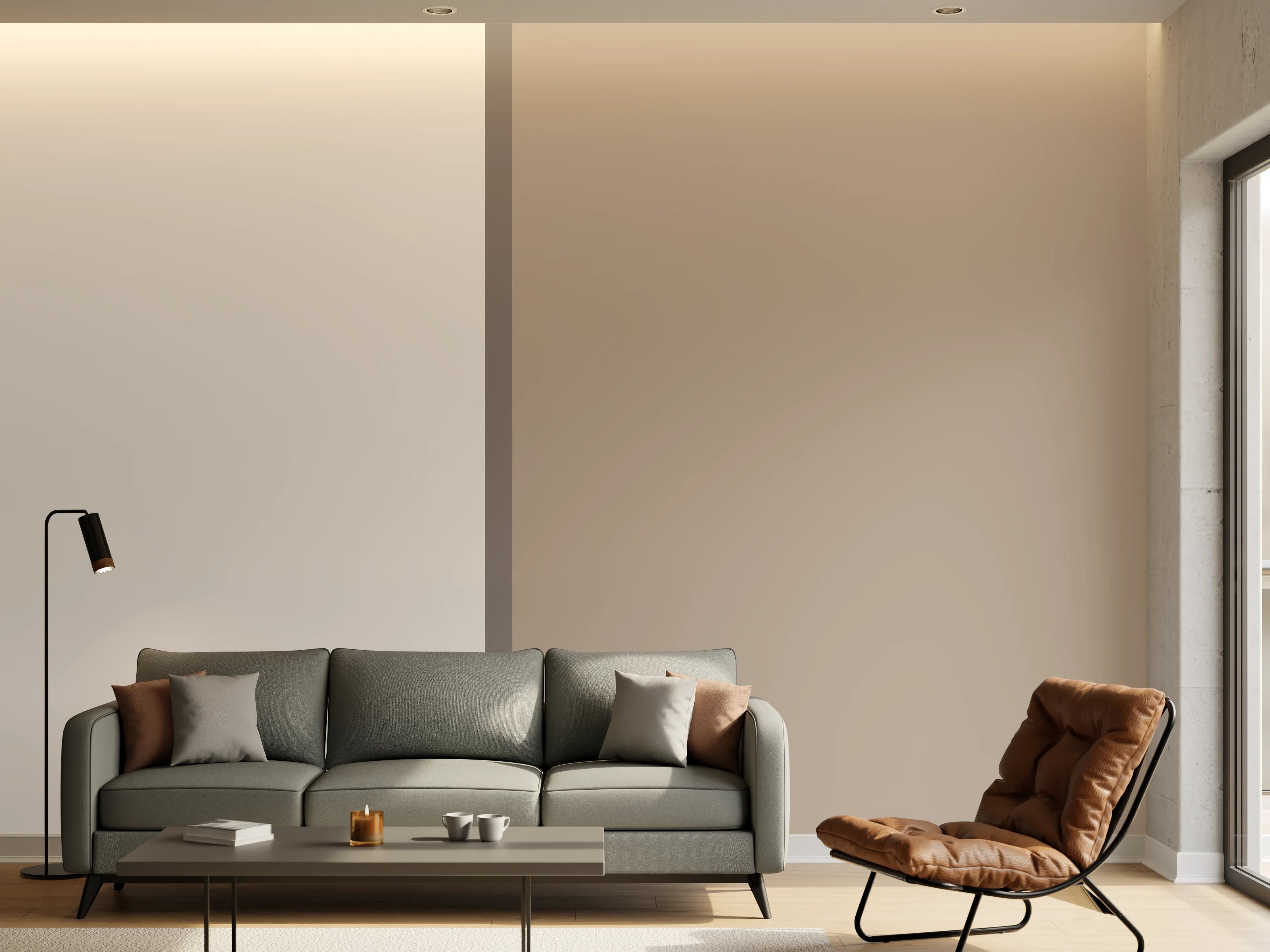 Wandverkleidung Wohnzimmer - The Nudes - Easy Vertikal - Fog