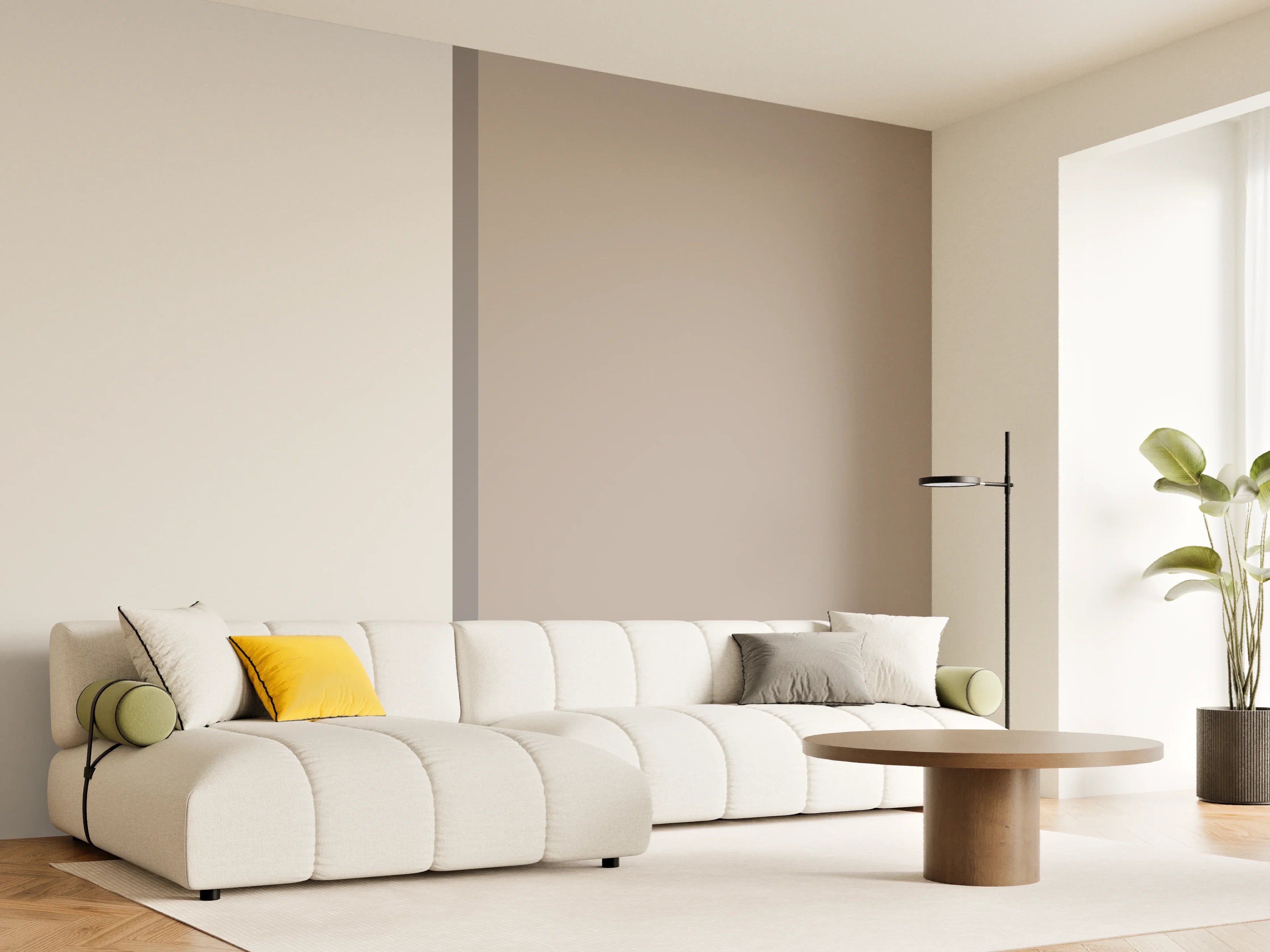 Wandverkleidung Wohnzimmer - The Nudes - Easy Vertikal - Fog