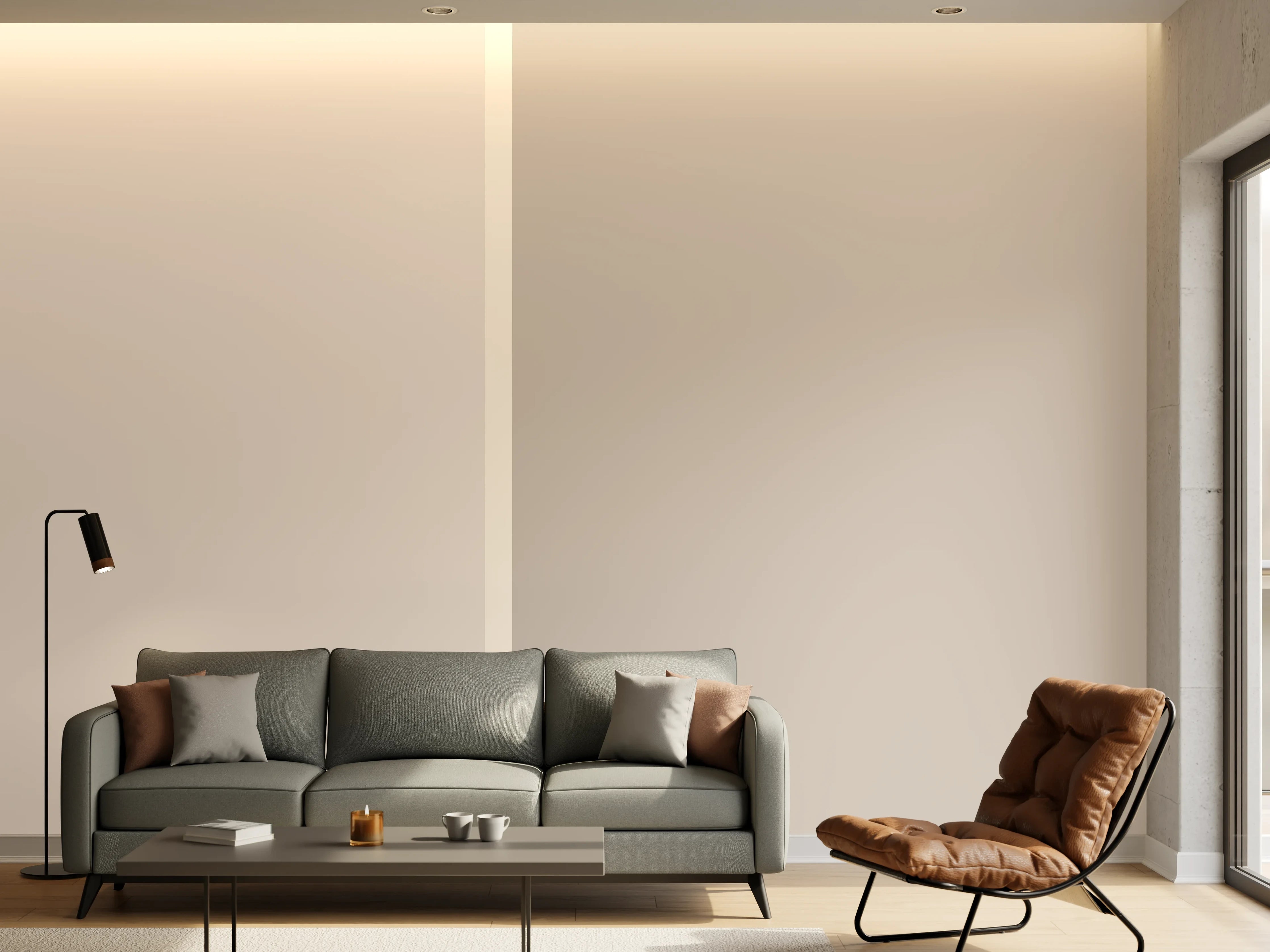 Wandverkleidung Wohnzimmer - The Nudes - Easy Vertikal - Latte