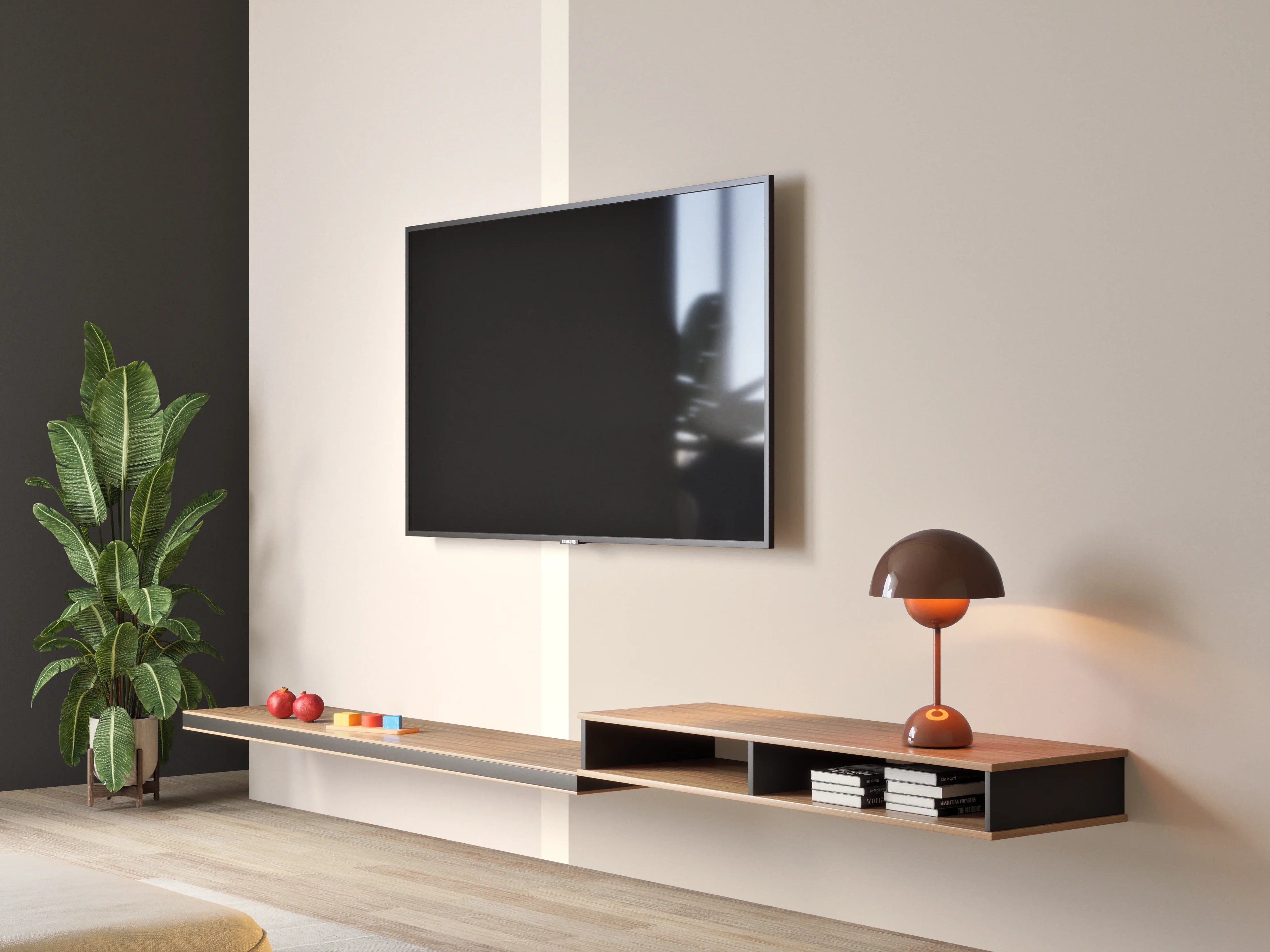 Wandverkleidung Wohnzimmer - The Nudes - Easy Vertikal - Latte