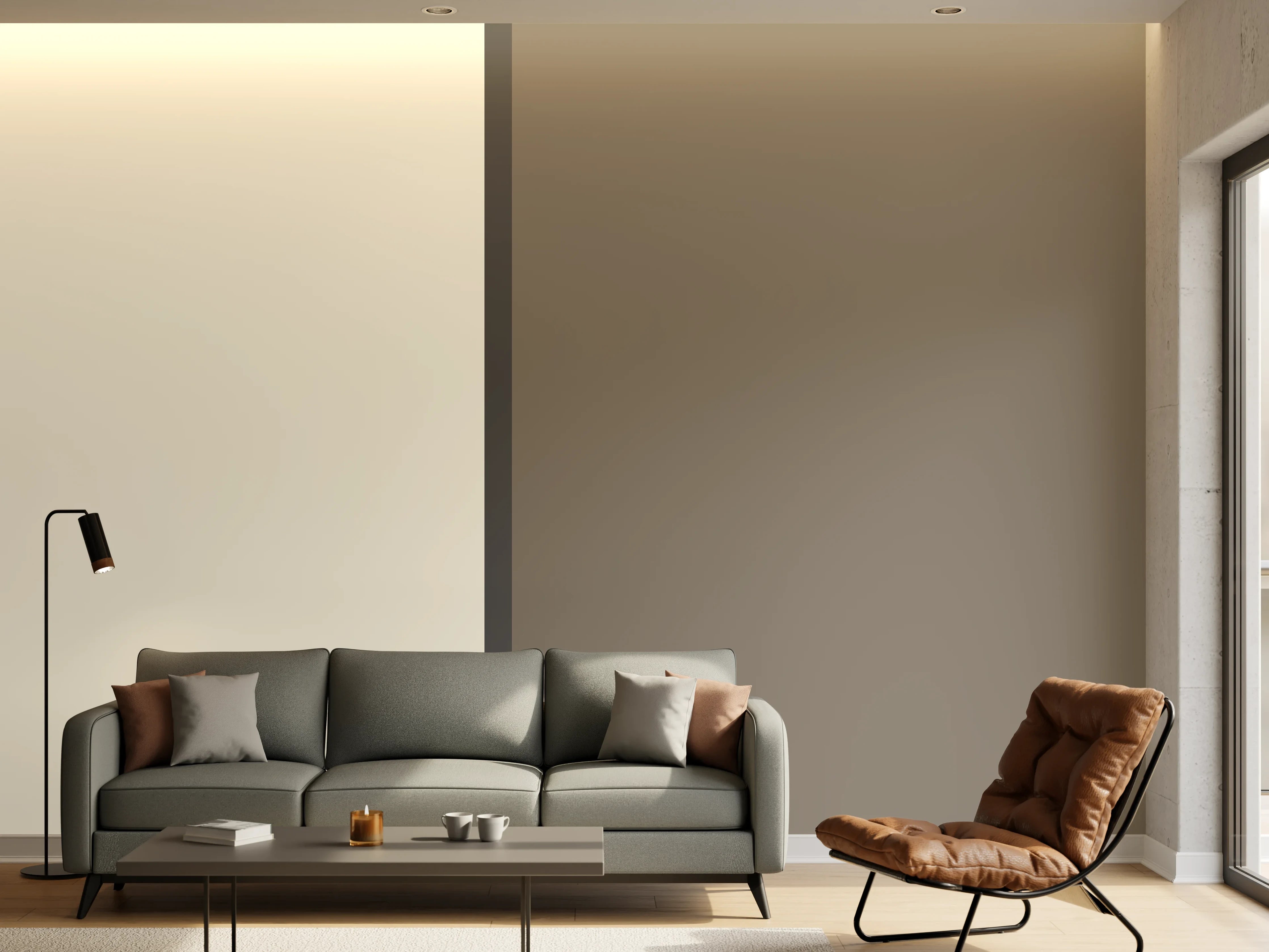 Wandverkleidung Wohnzimmer - The Nudes - Easy Vertikal - Toffee