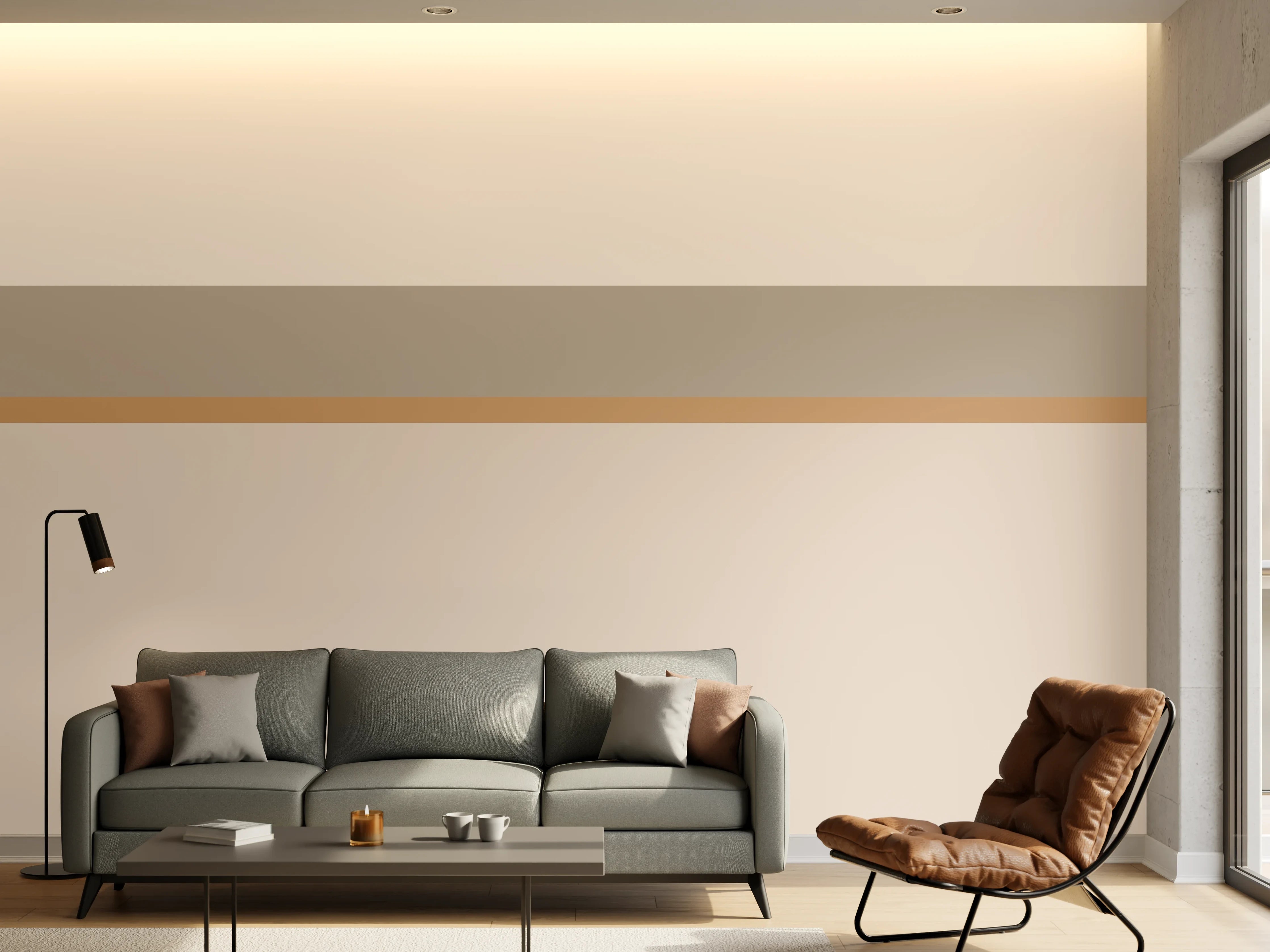 Wandverkleidung Wohnzimmer - The Nudes - Horizontal - Caramel