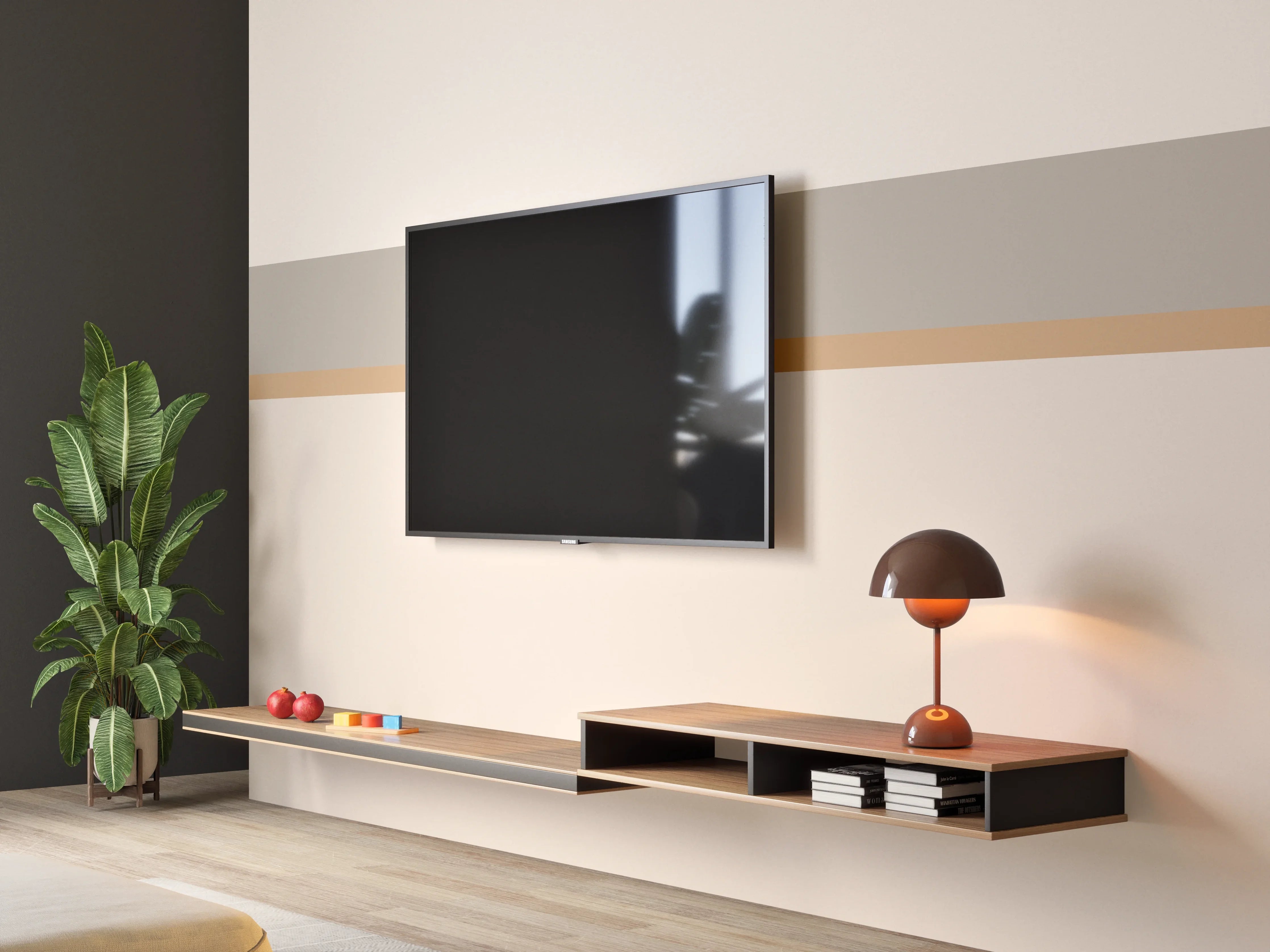 Wandverkleidung Wohnzimmer - The Nudes - Horizontal - Caramel