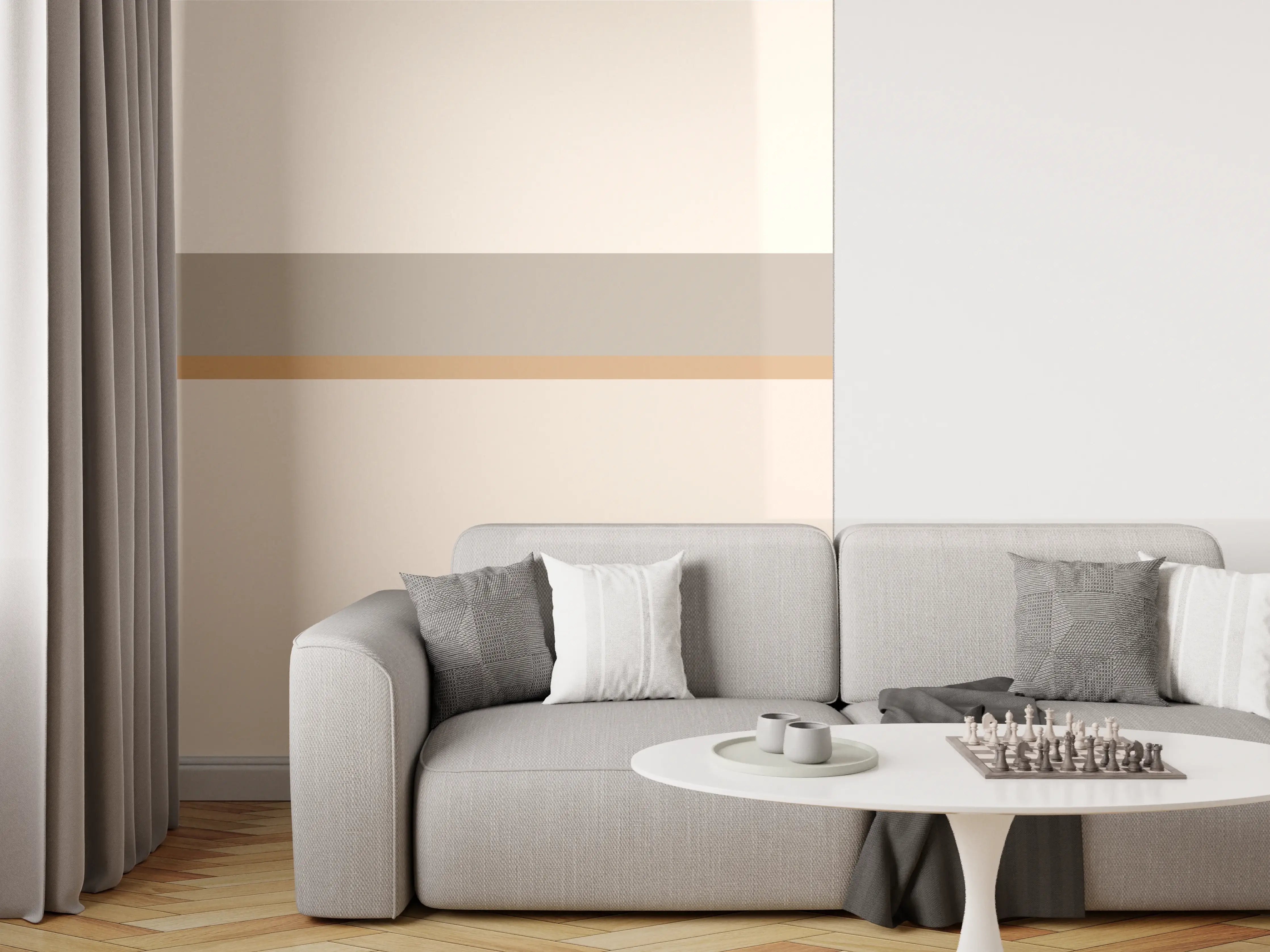 Wandverkleidung Wohnzimmer - The Nudes - Horizontal - Caramel